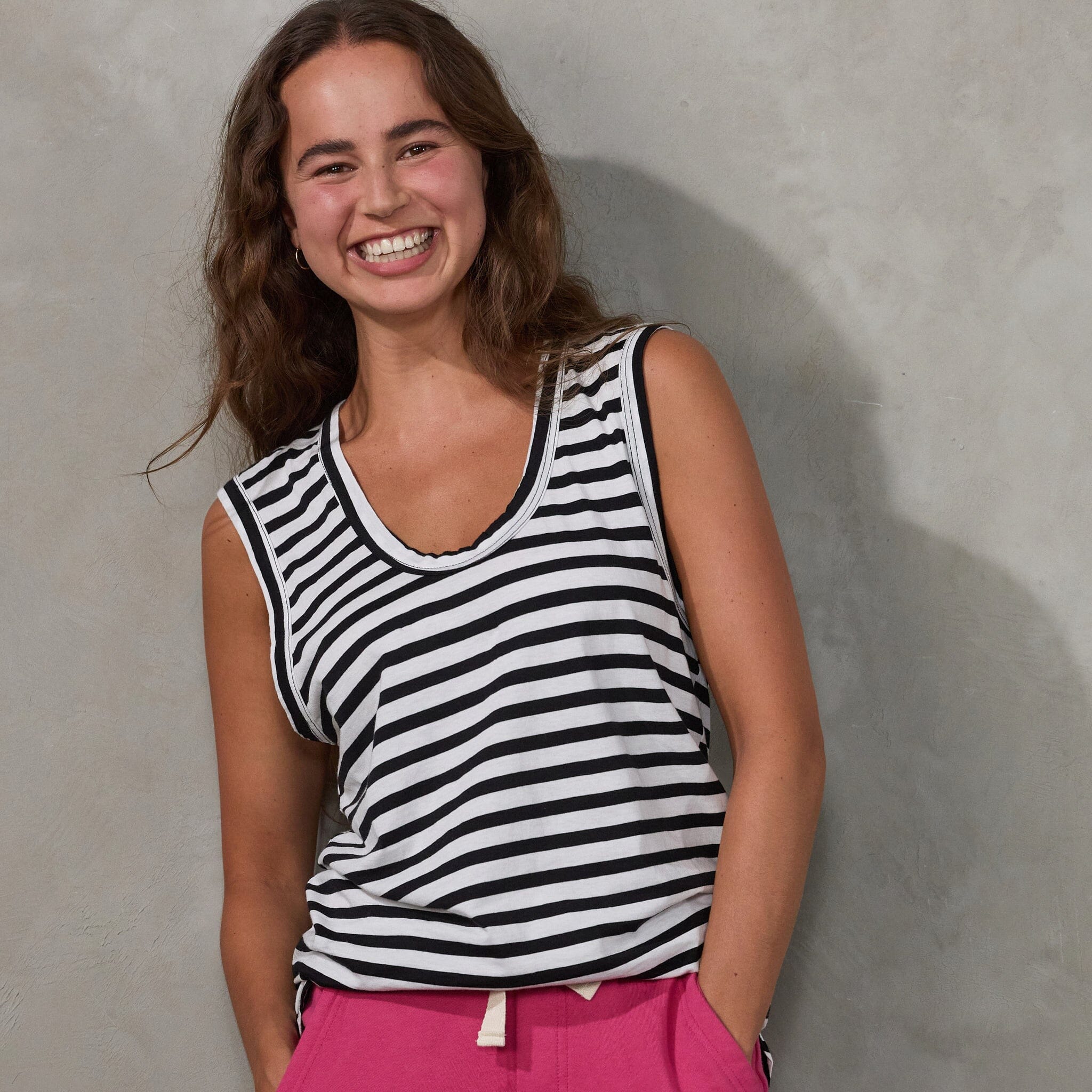 Perfecto Tank Stripe Tank Organic Crew