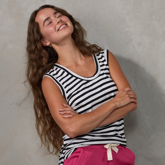 Perfecto Tank Stripe Tank Organic Crew