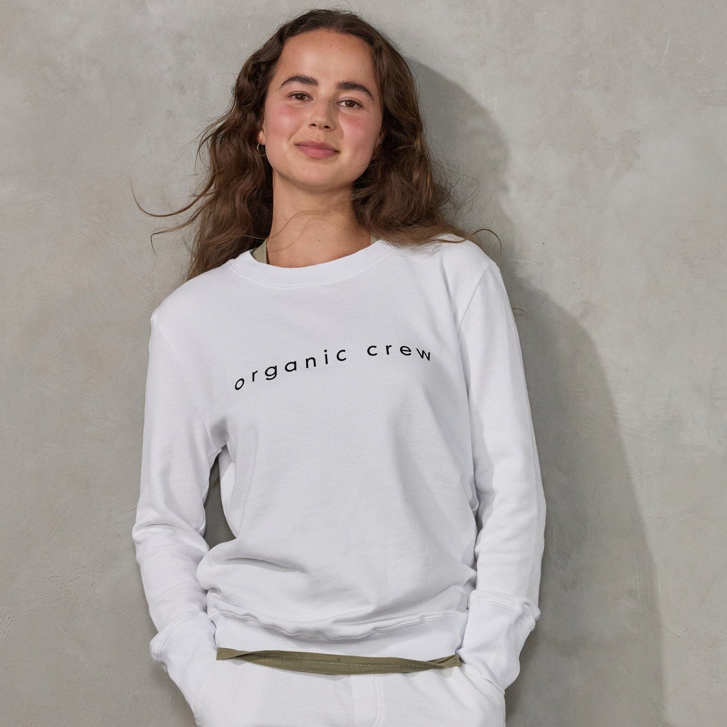Boyfriend Sweater White OC Sweater Organic Crew