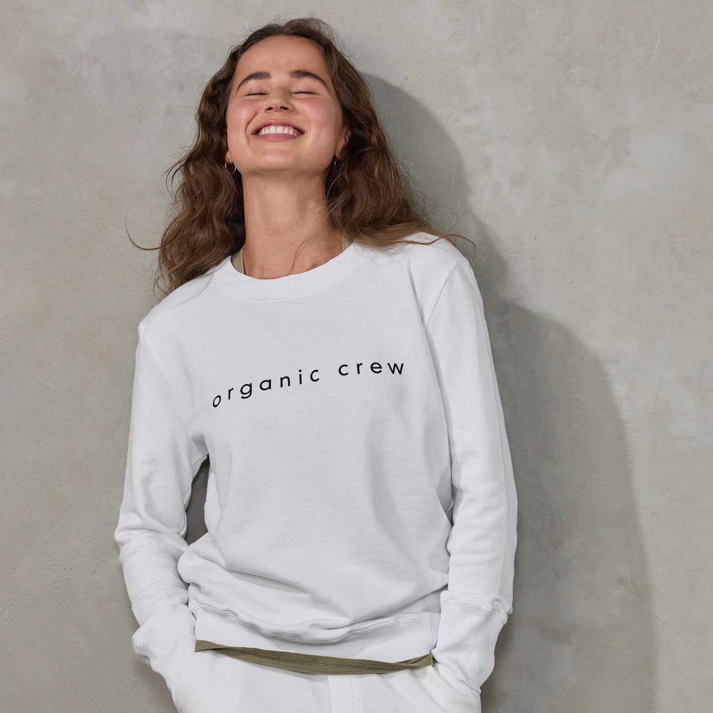Boyfriend Sweater White OC Sweater Organic Crew
