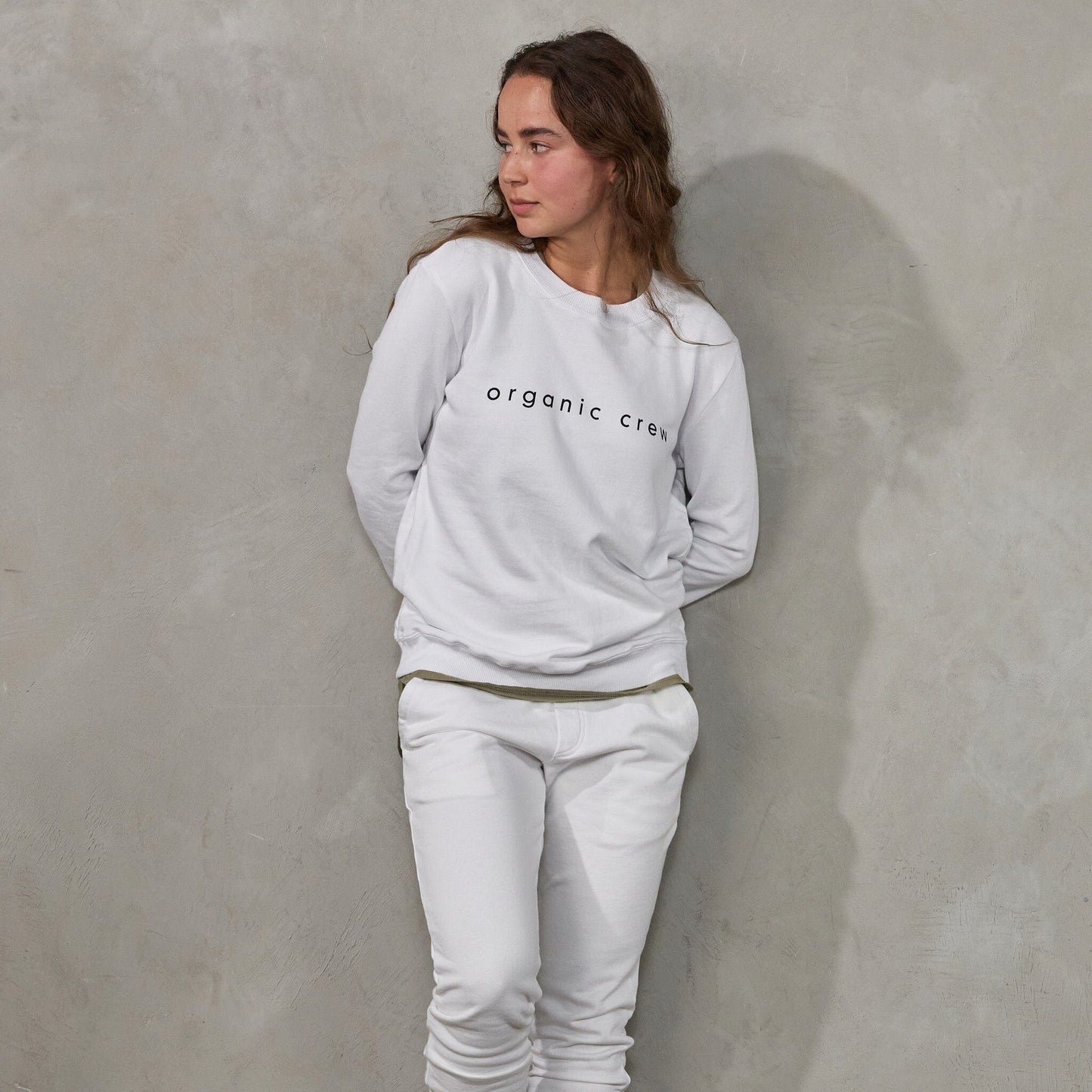 Boyfriend Sweater White OC Sweater Organic Crew