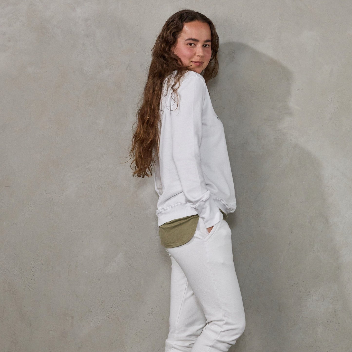 Boyfriend Sweater White OC Sweater Organic Crew