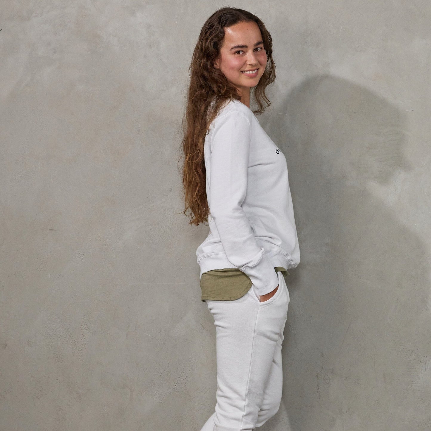 Boyfriend Sweater White OC Sweater Organic Crew