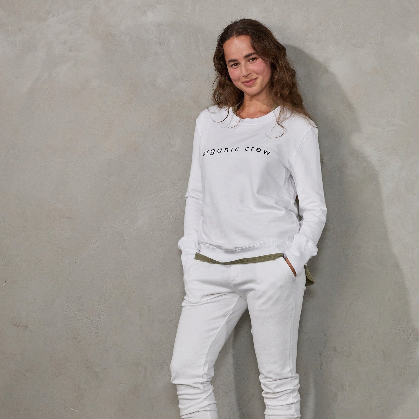 Boyfriend Sweater White OC Sweater Organic Crew