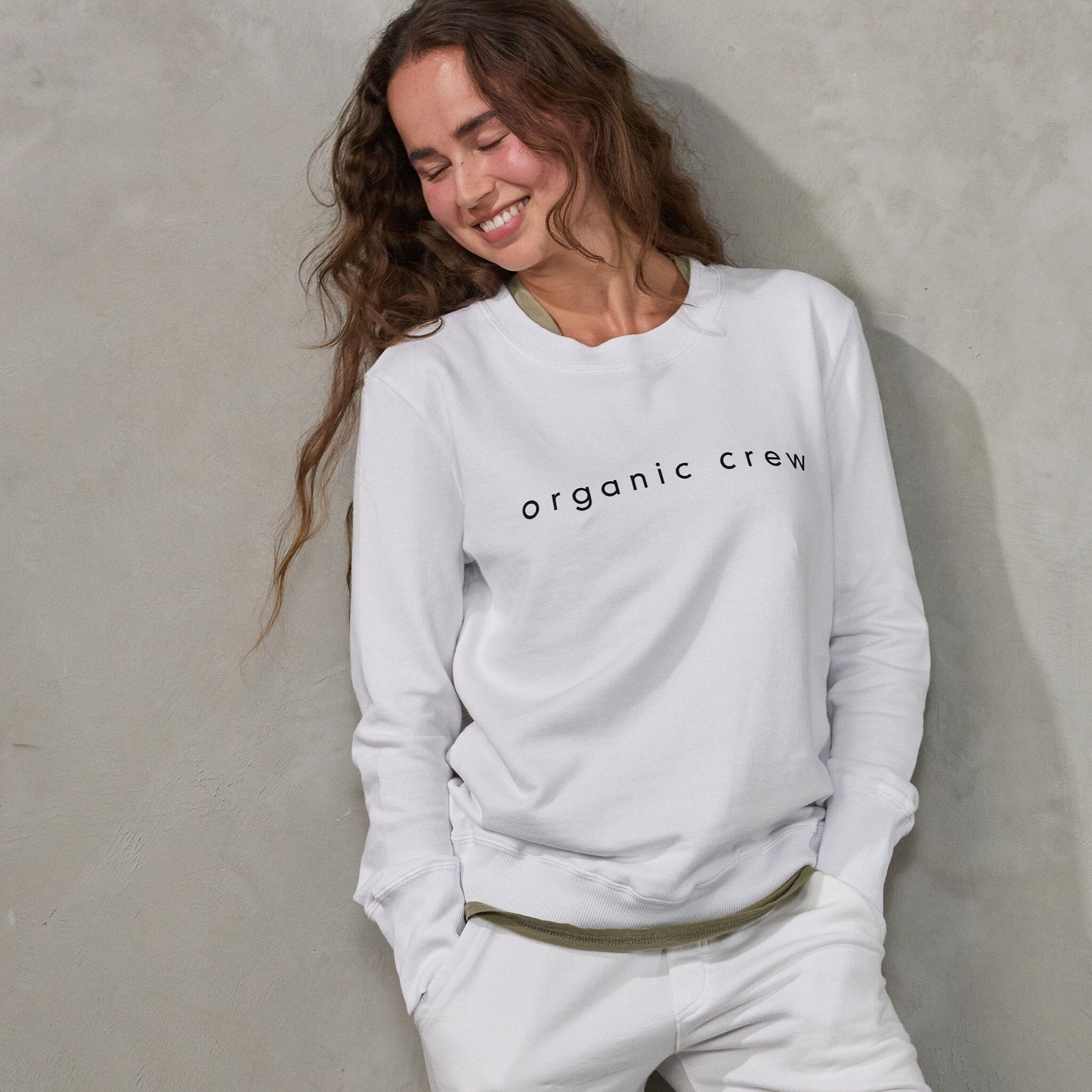 Boyfriend Sweater White OC Sweater Organic Crew