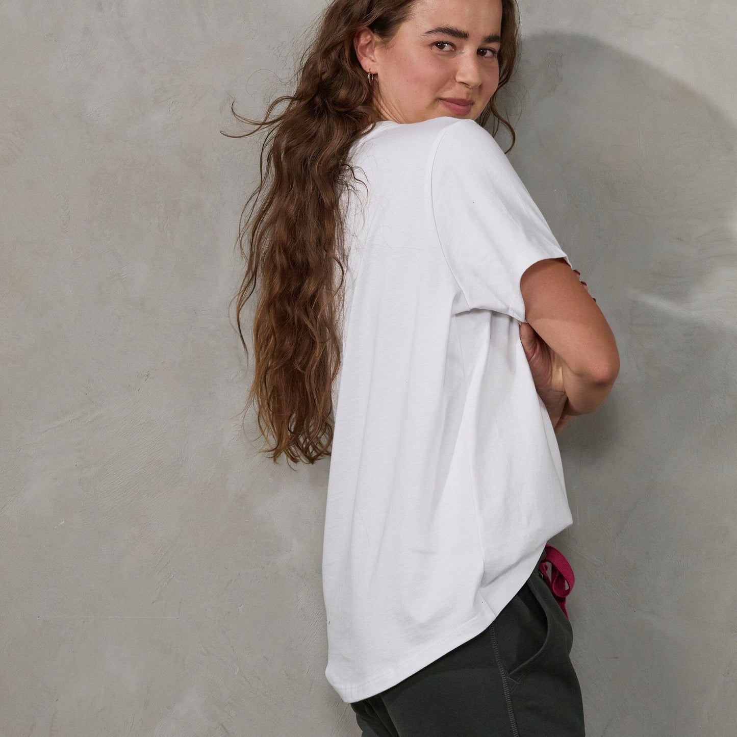 Boyfriend Tee White Tee Shirt Organic Crew