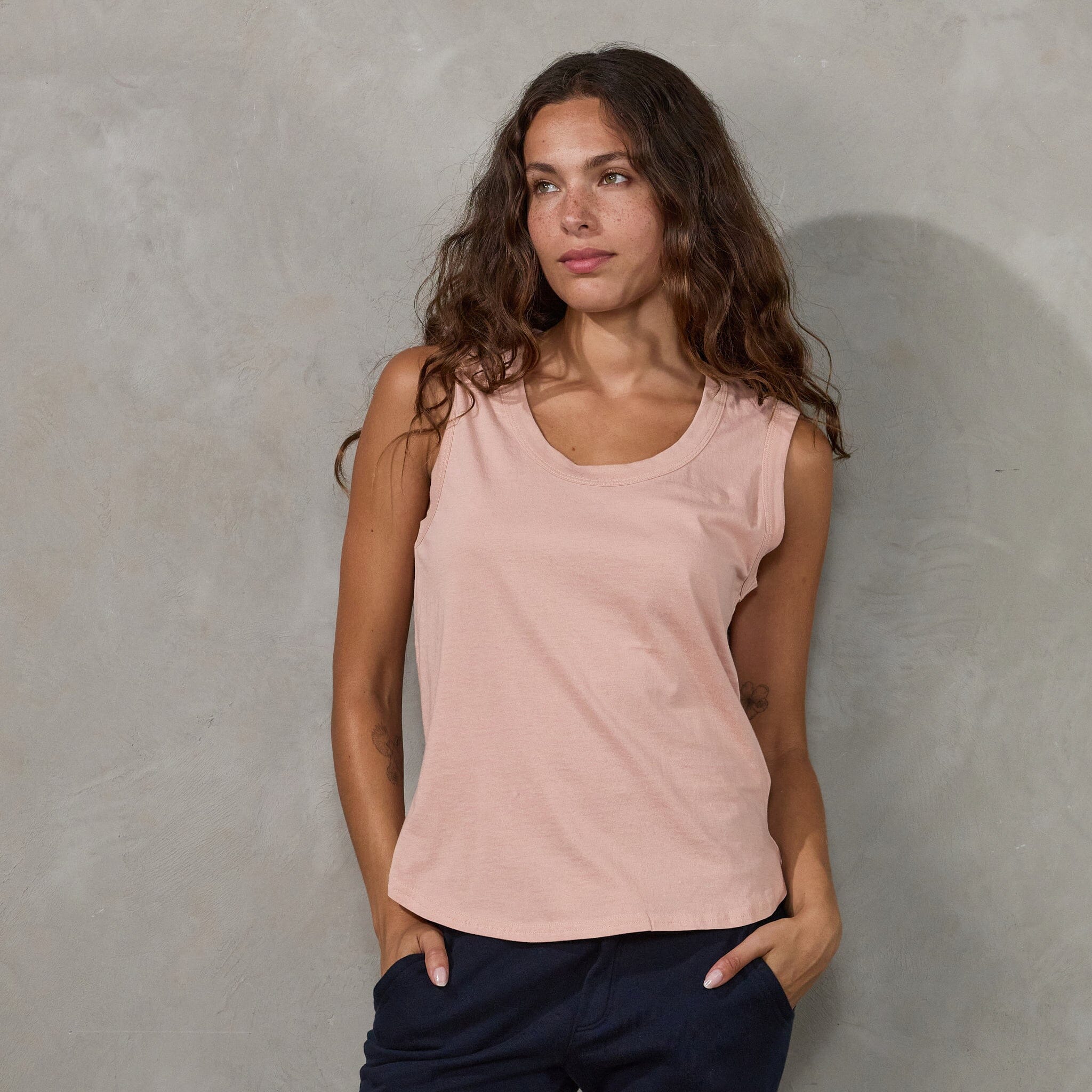Perfecto Tank Dusty Pink Tank Organic Crew