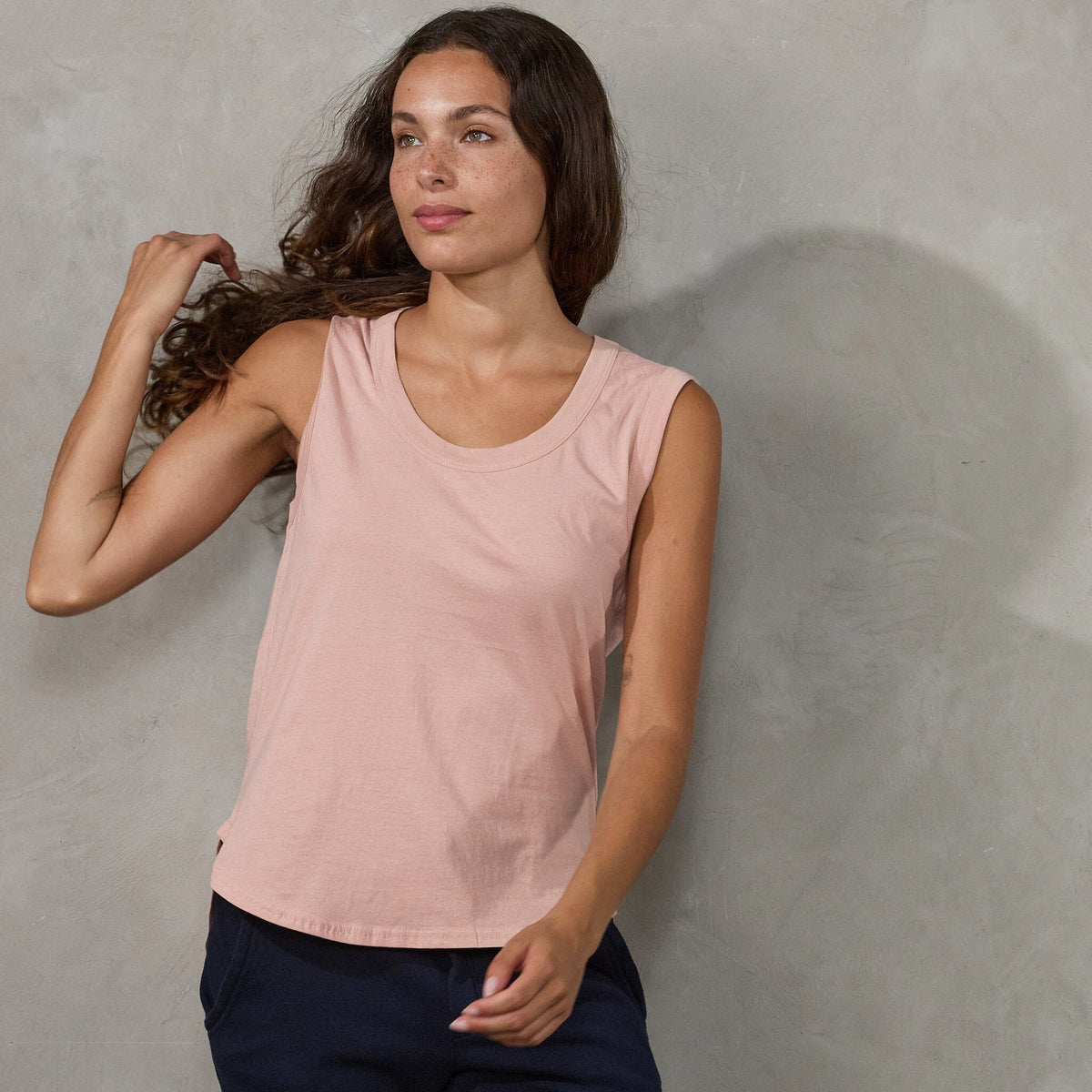 Perfecto Tank Dusty Pink Tank Organic Crew