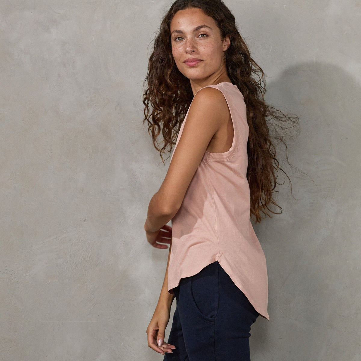 Perfecto Tank Dusty Pink Tank Organic Crew