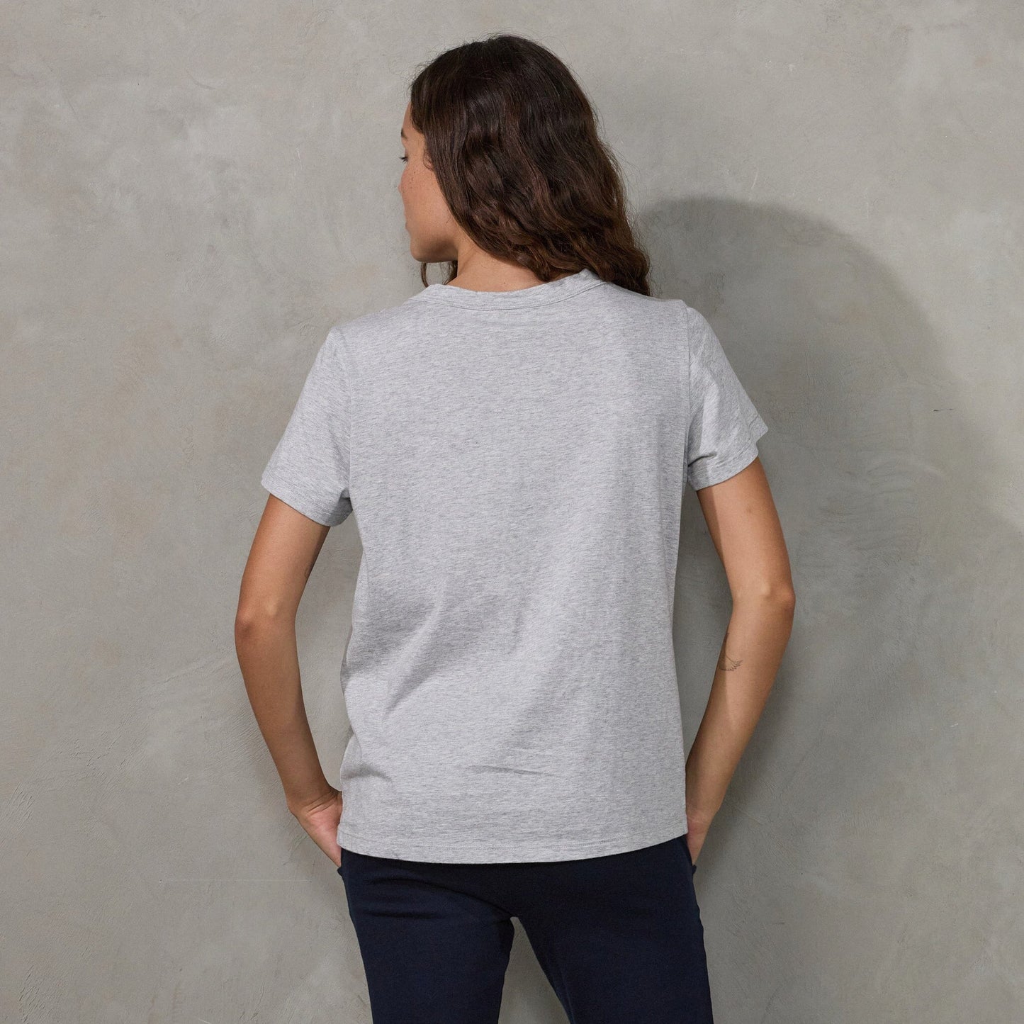 Boyfriend Tee Grey Tee Shirt Organic Crew