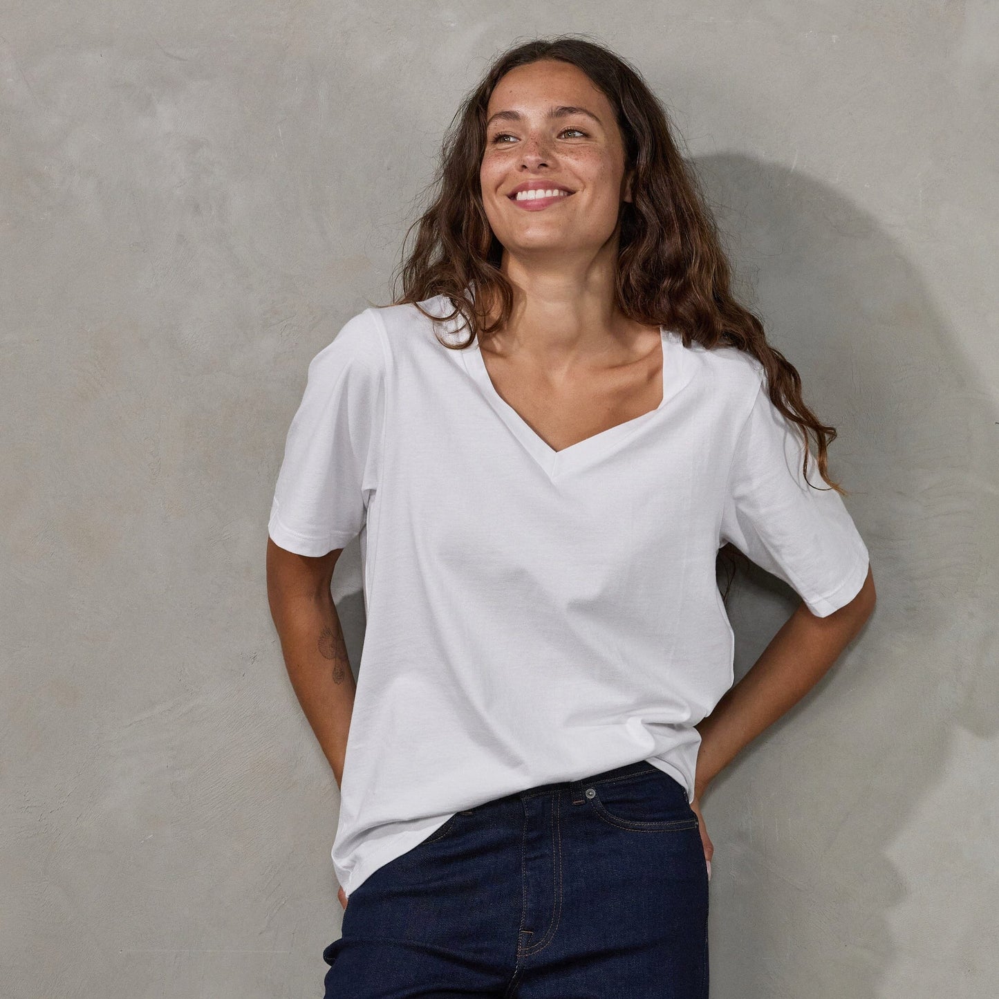 Vie Tee White Tee Shirt Organic Crew