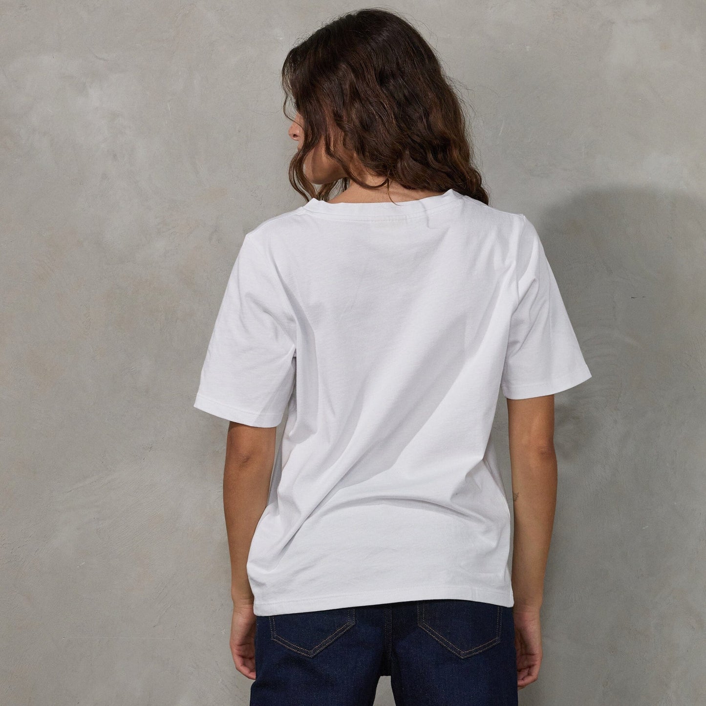 Vie Tee White Tee Shirt Organic Crew