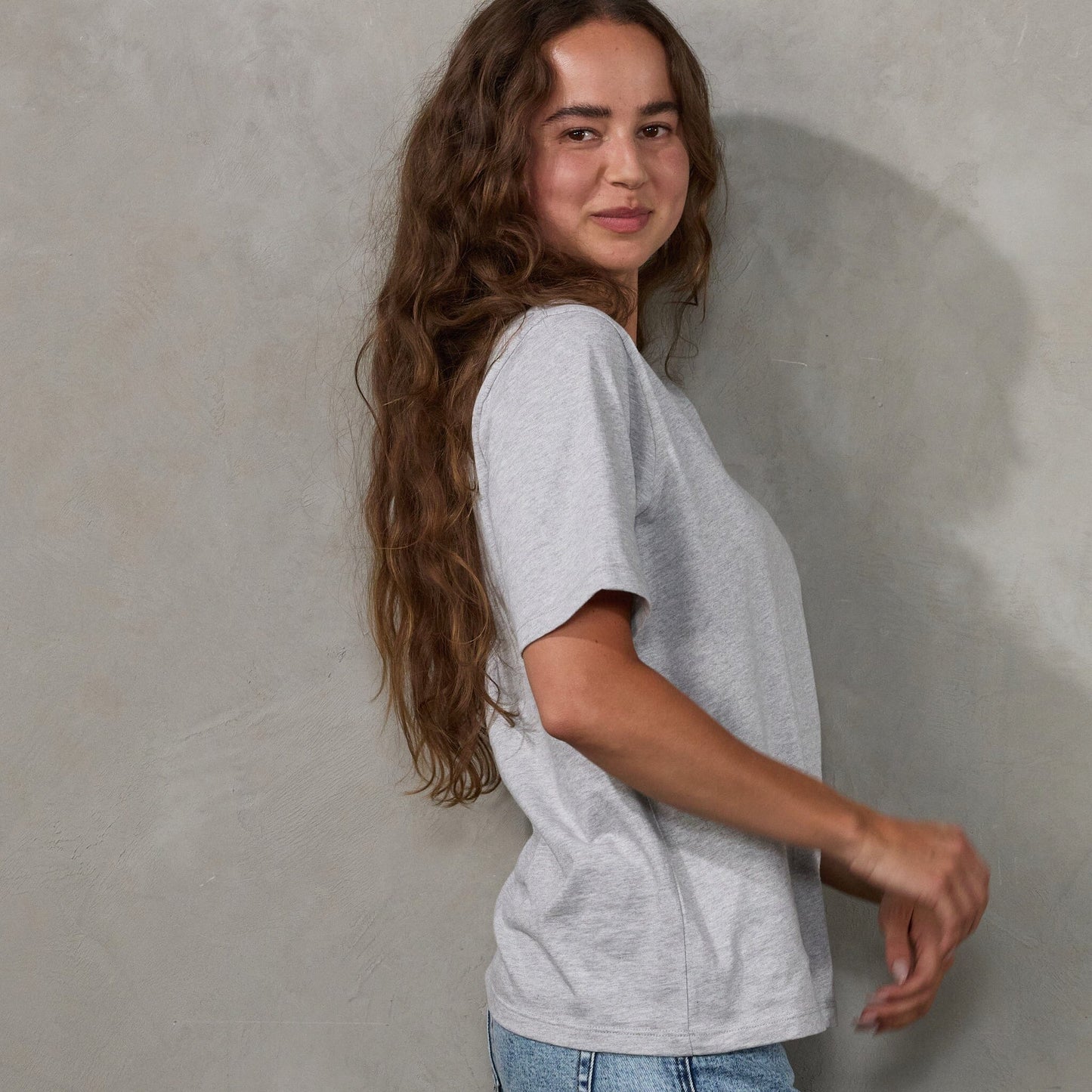 Vie Tee Grey Tee Shirt Organic Crew