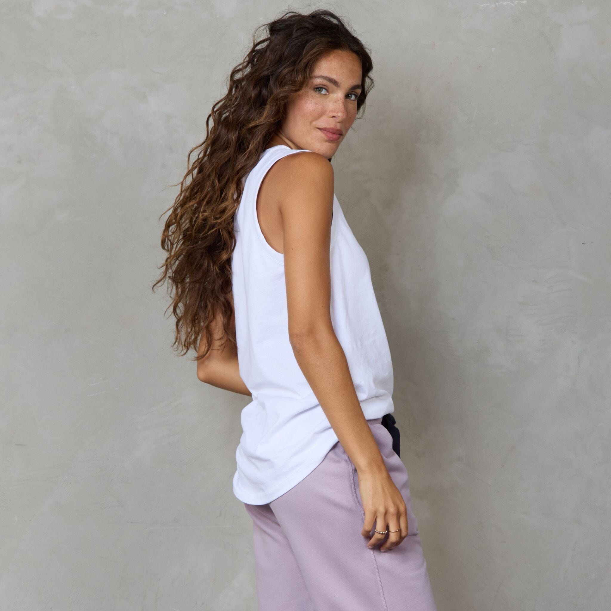 George Organic Cotton Soft Versatile Tank White Tank Organic Crew