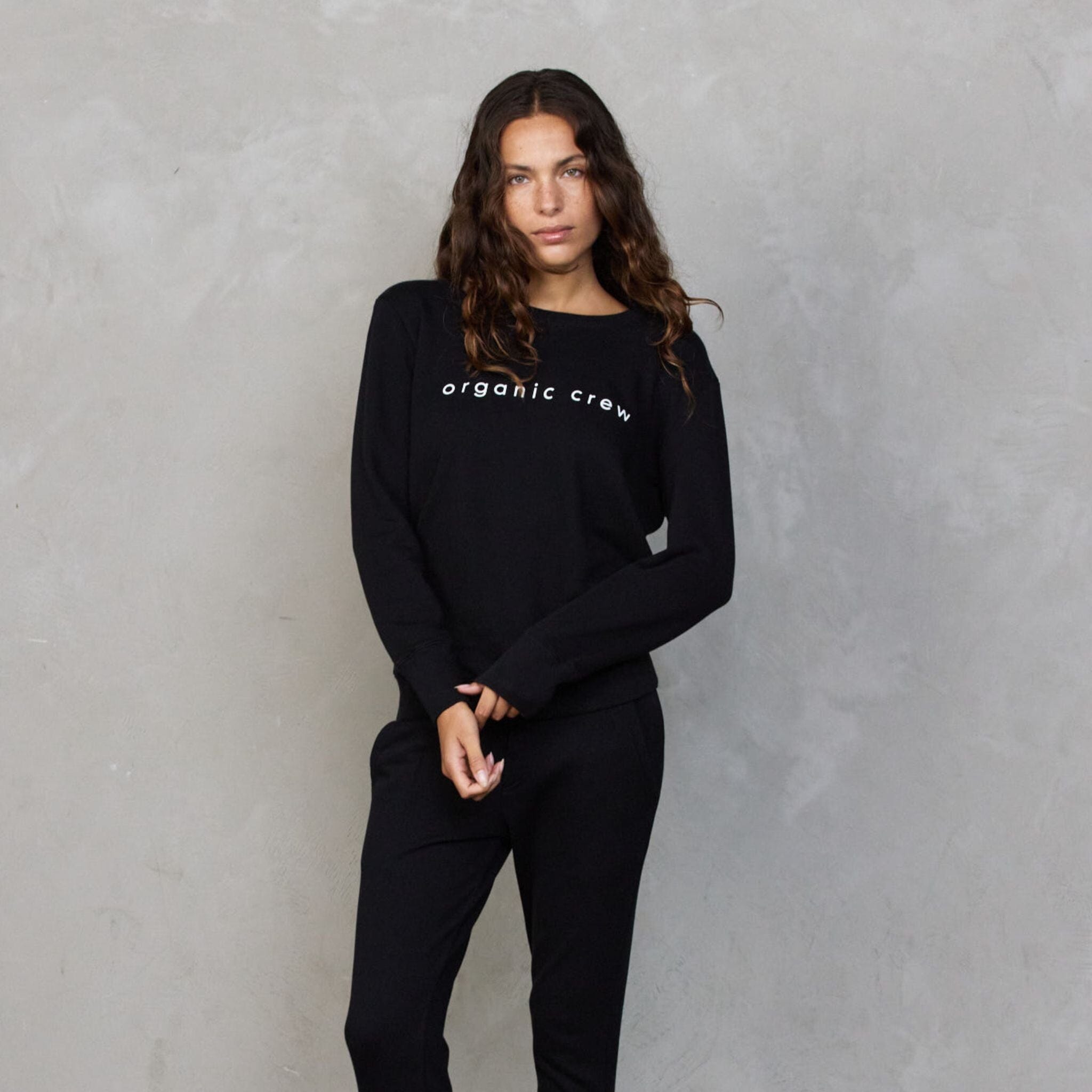 Boyfriend Sweater Black OC Sweater Organic Crew