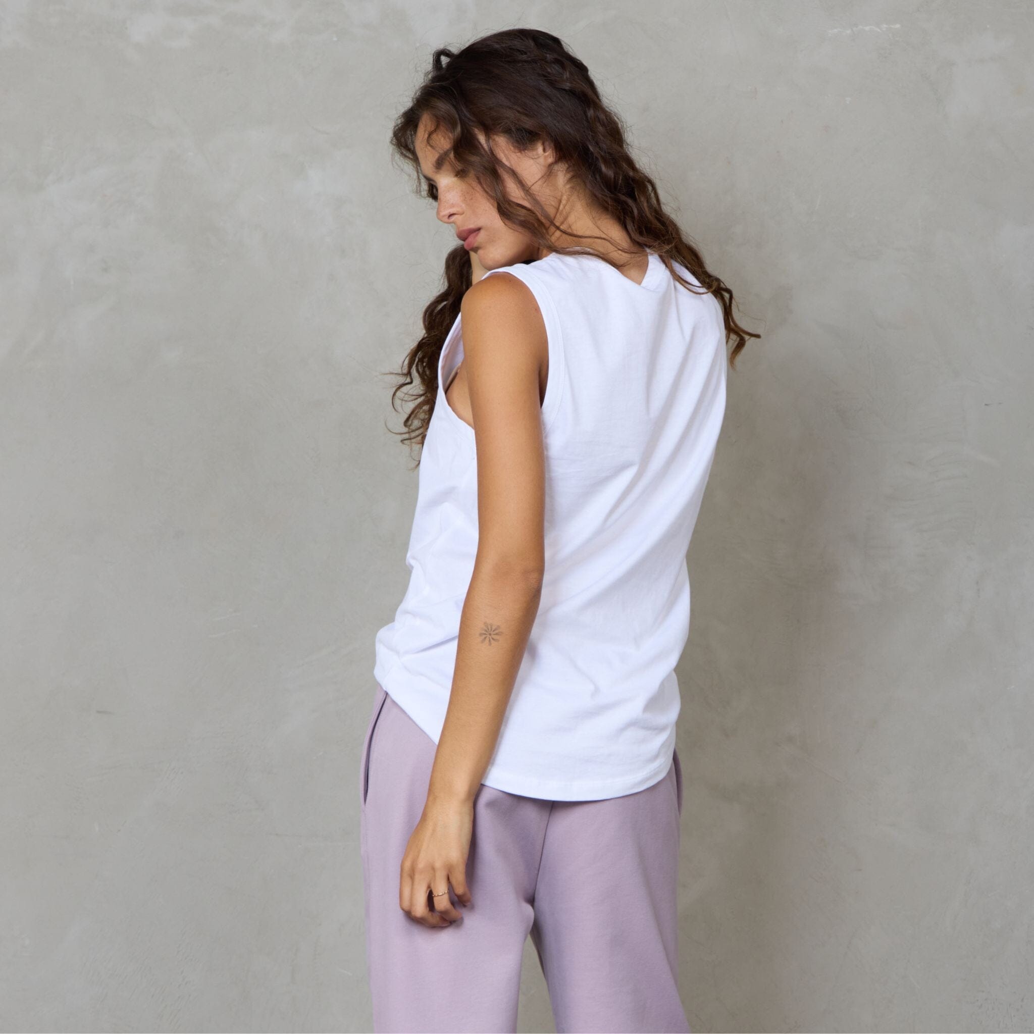 George Organic Cotton Soft Versatile Tank White Tank Organic Crew