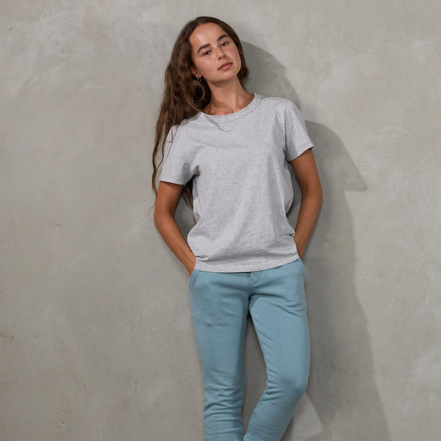 Boyfriend Tee Grey Tee Shirt Organic Crew