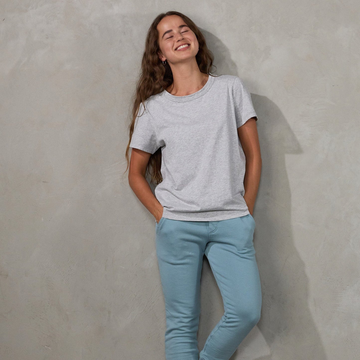 Boyfriend Tee Grey Tee Shirt Organic Crew