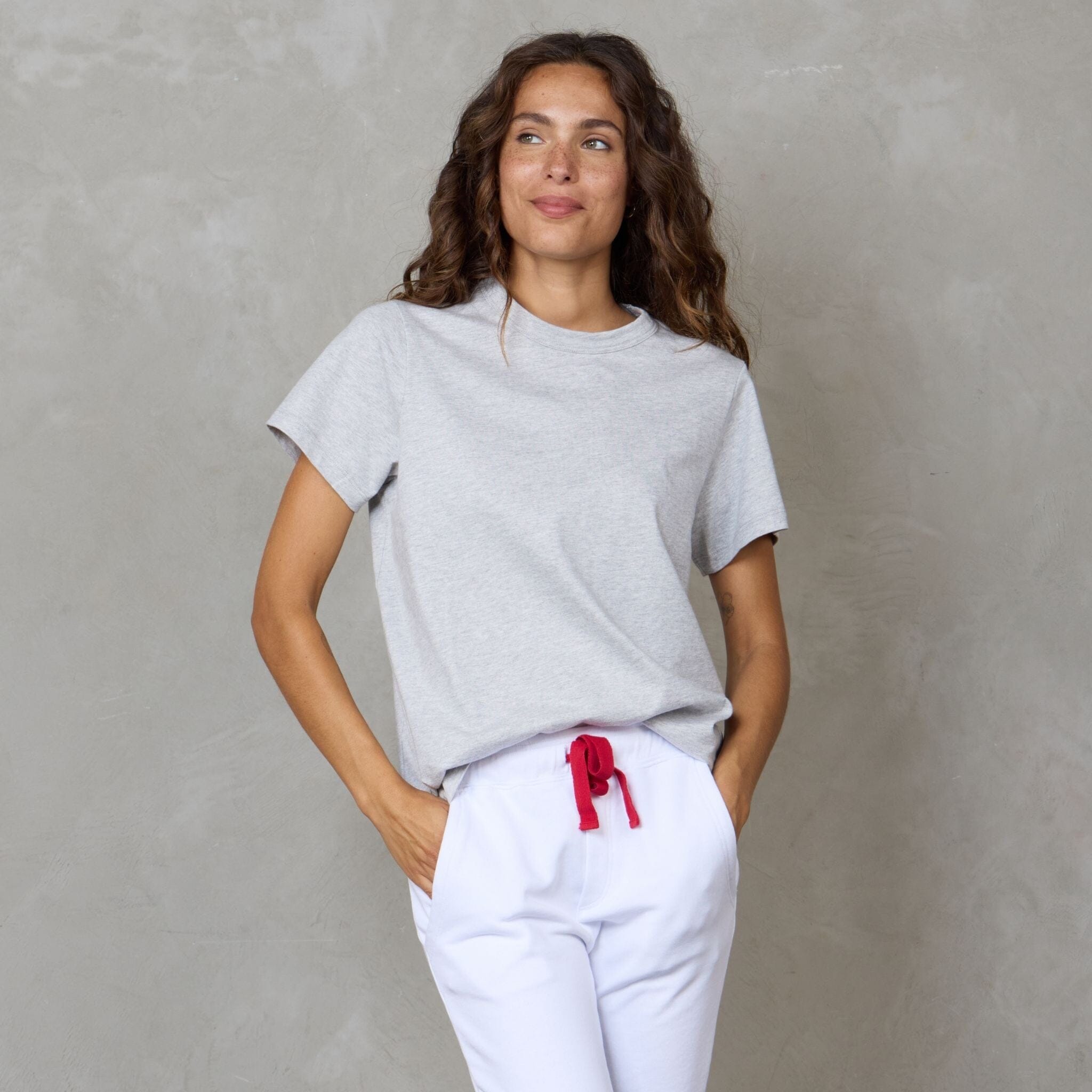 Boyfriend Organic Cotton Tee Grey Tee Shirt Organic Crew