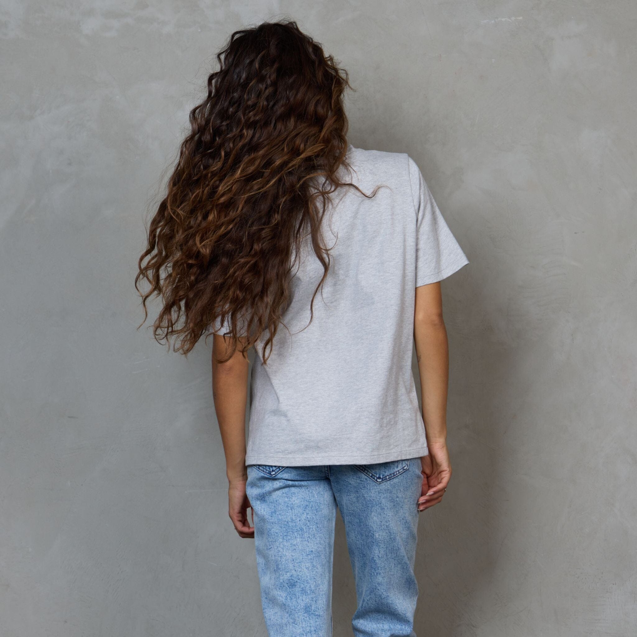 Vie Organic Cotton Tee Grey Tee Shirt Organic Crew