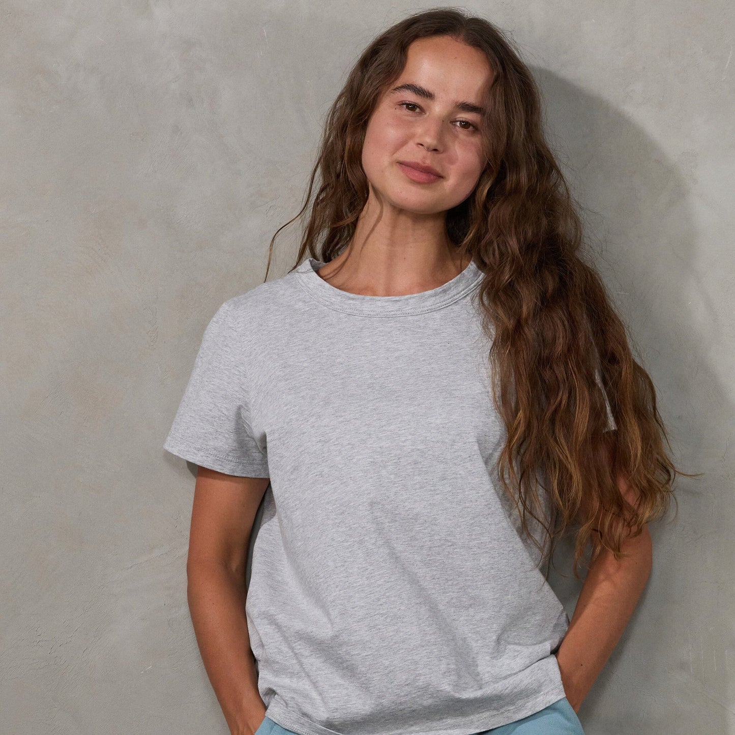 Boyfriend Tee Grey Tee Shirt Organic Crew
