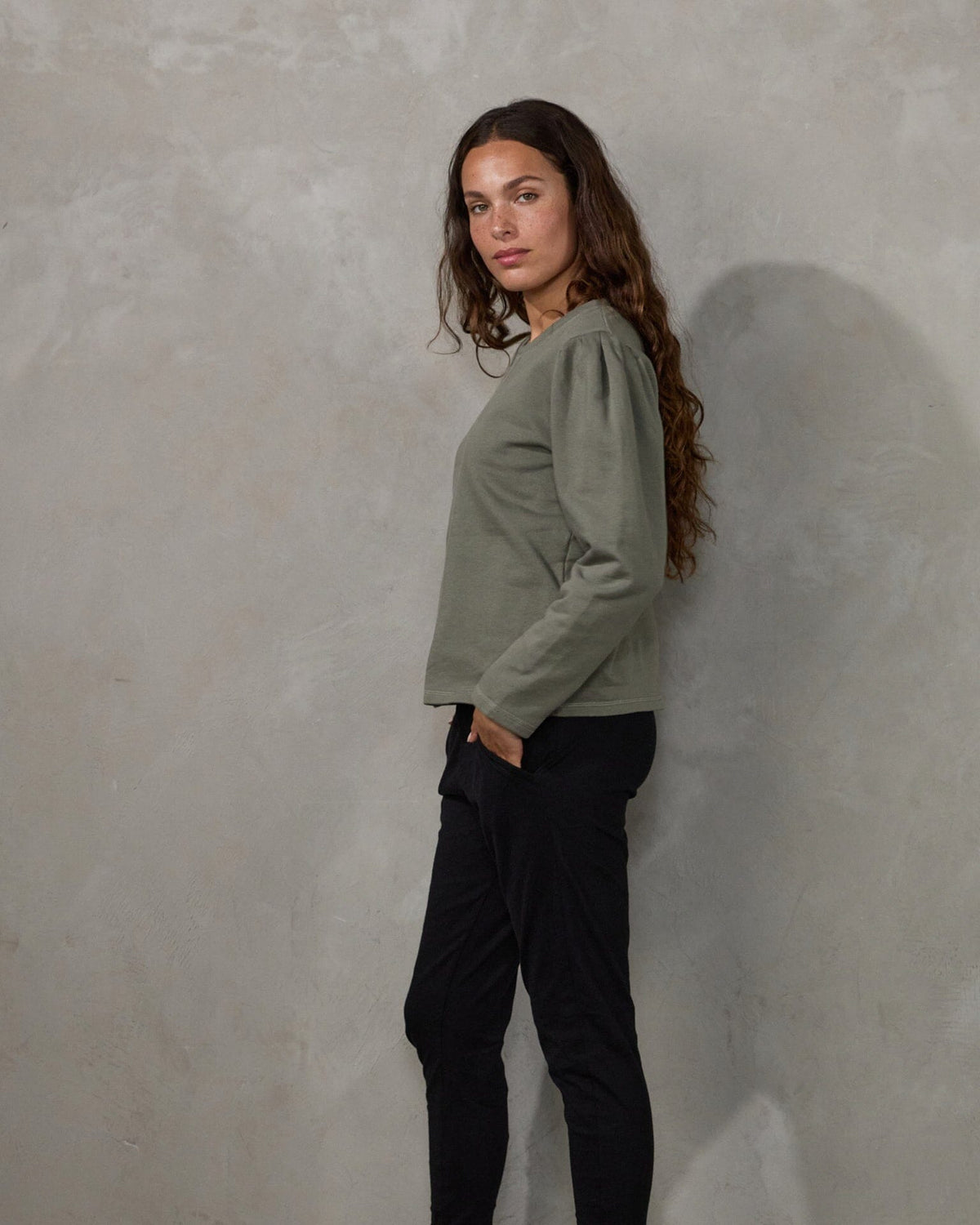 Lounge Pant Black (black drawstring) pants Organic Crew