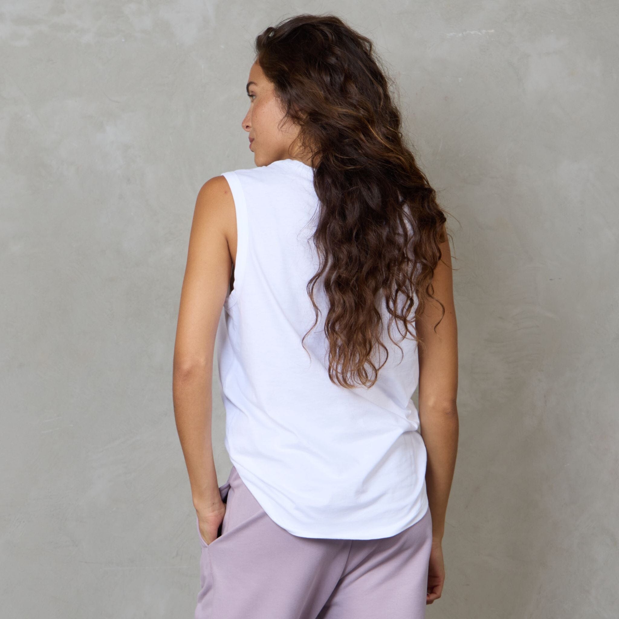 George Organic Cotton Soft Versatile Tank White Tank Organic Crew