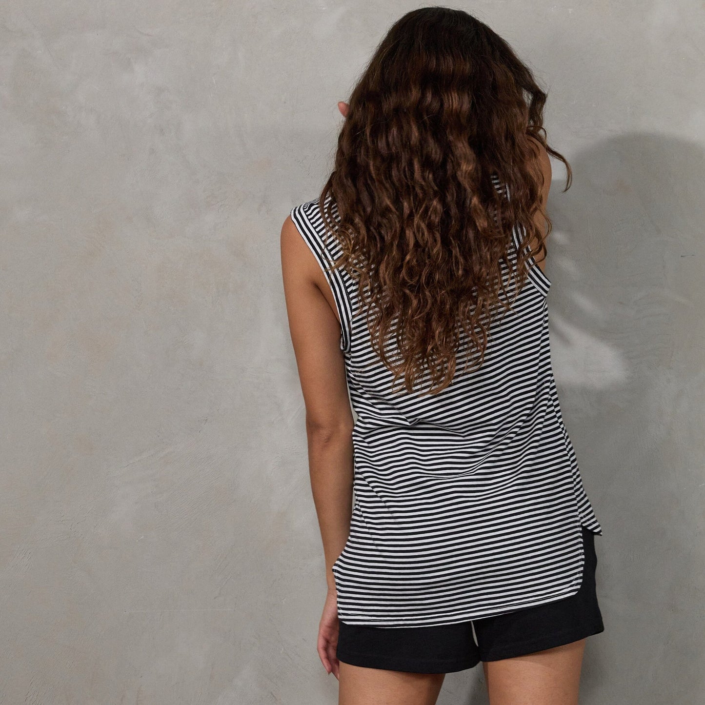 Perfecto Tank Fine Stripe Tank Organic Crew
