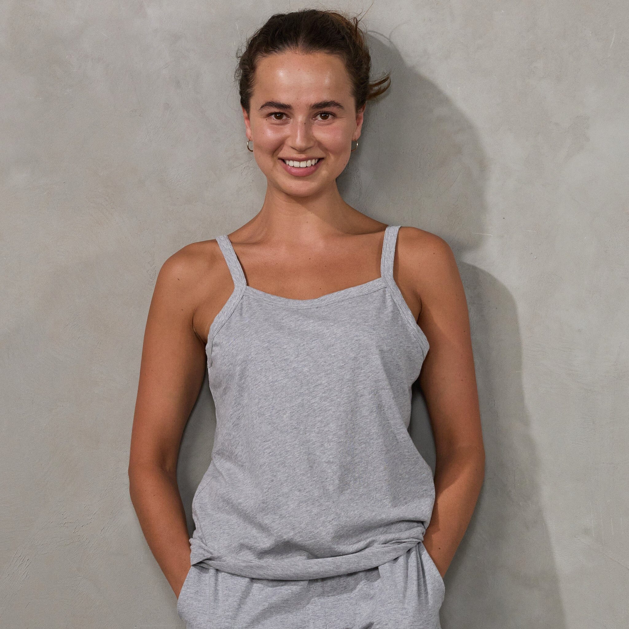 Spindrift Singlet Grey Tank Organic Crew