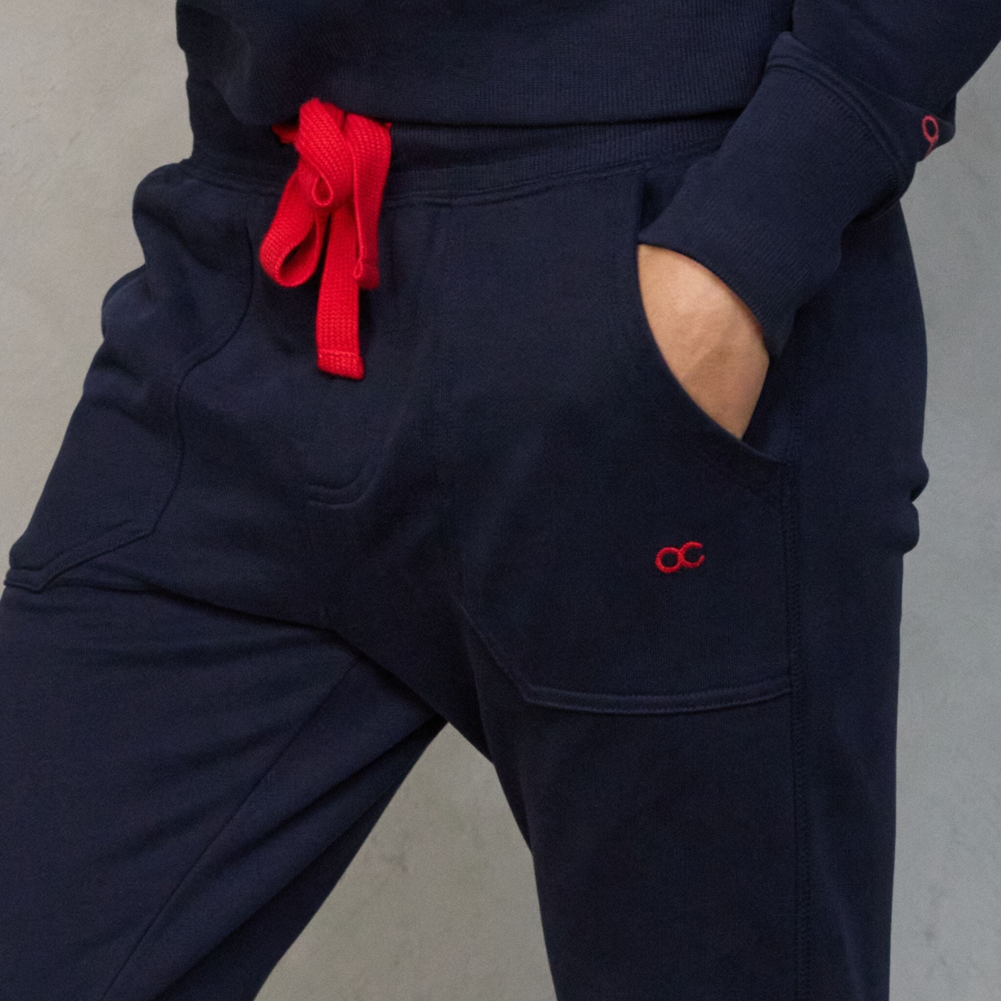 Chloe Lux Jogger Navy pants Organic Crew