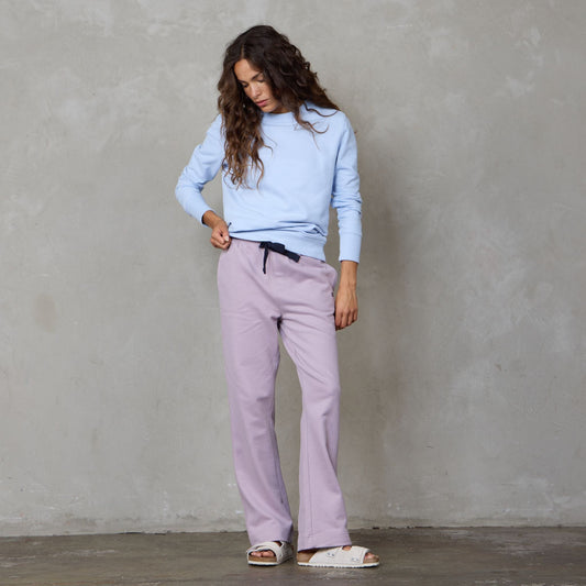 Chloe Organic Cotton Lux Touch Straight Leg Pant Dusty Rose pants Organic Crew