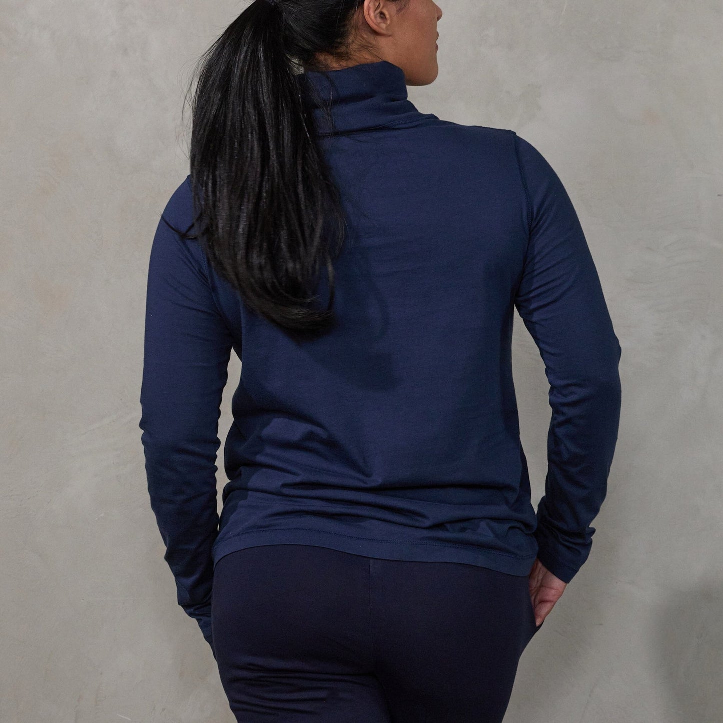 Luna Skivvy Navy skivvy Organic Crew
