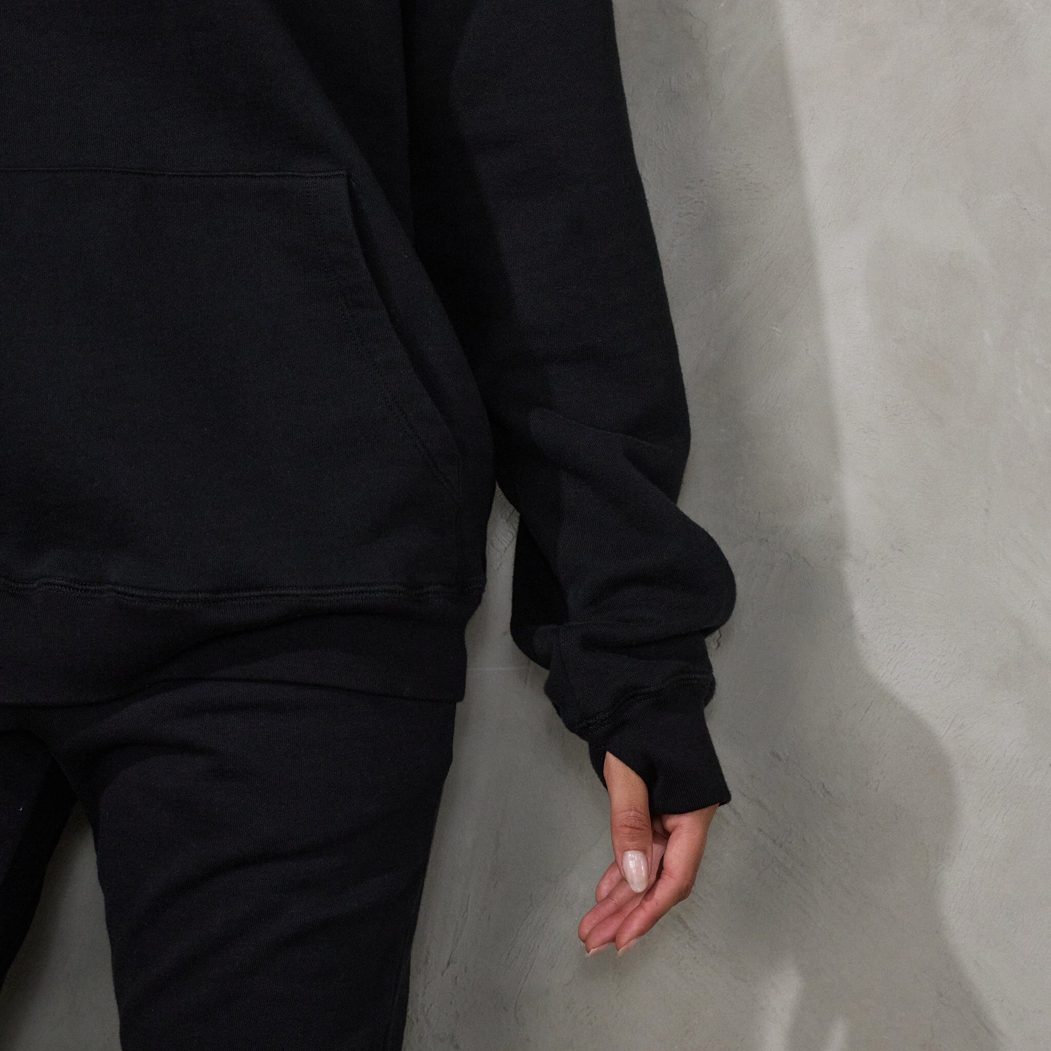 JUST ARRIVED Australian Made Organic Cotton Hoodie Black Sweater Organic Crew