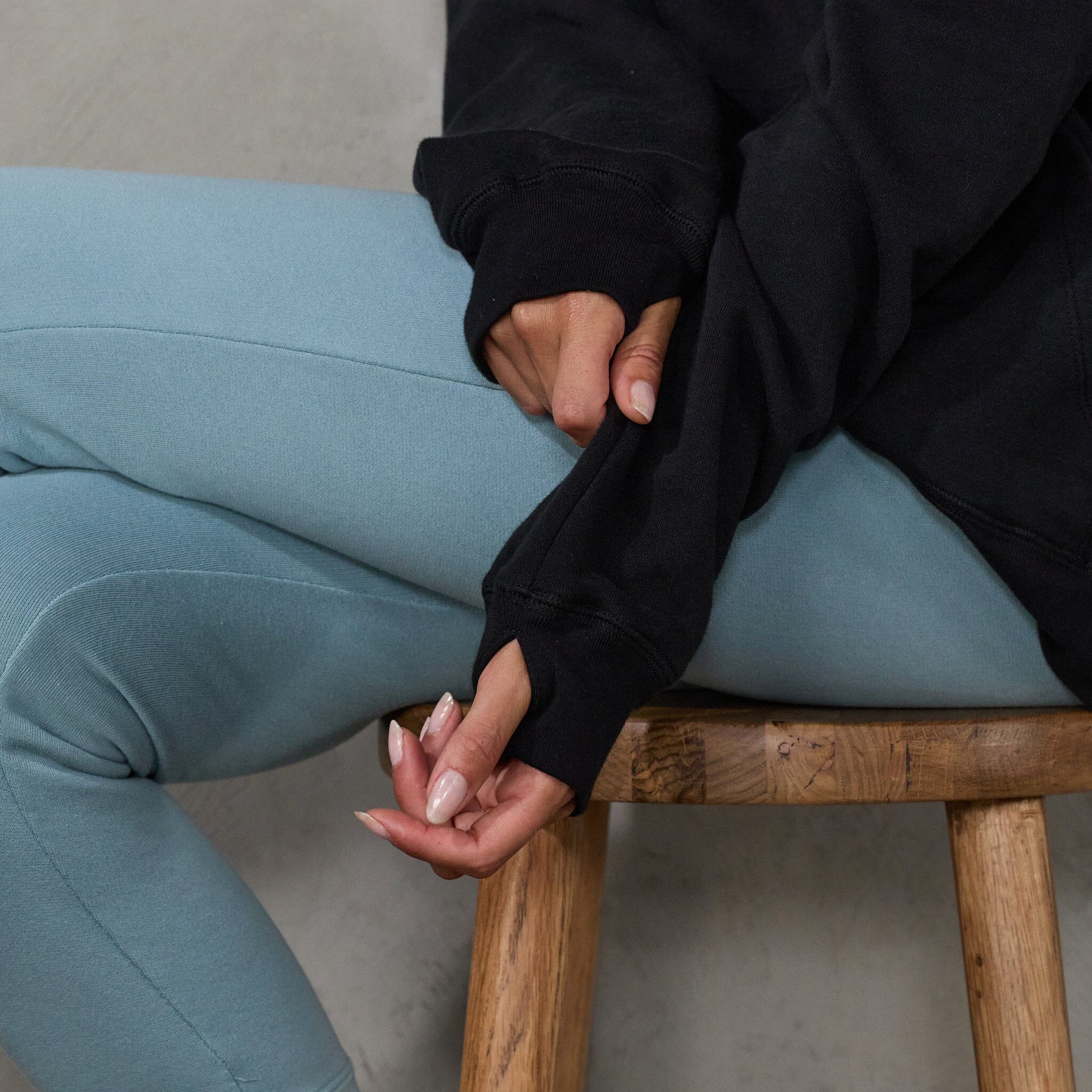 JUST ARRIVED Australian Made Organic Cotton Hoodie Black Sweater Organic Crew