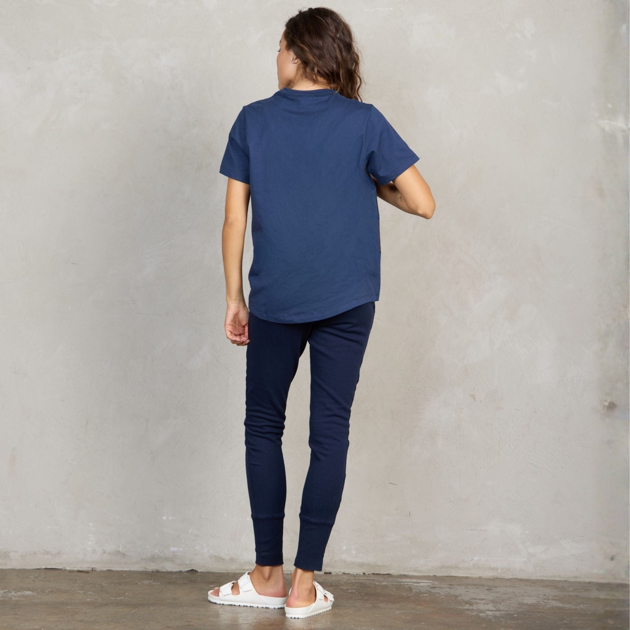 Boyfriend Organic Cotton Tee Navy Tee Shirt Organic Crew