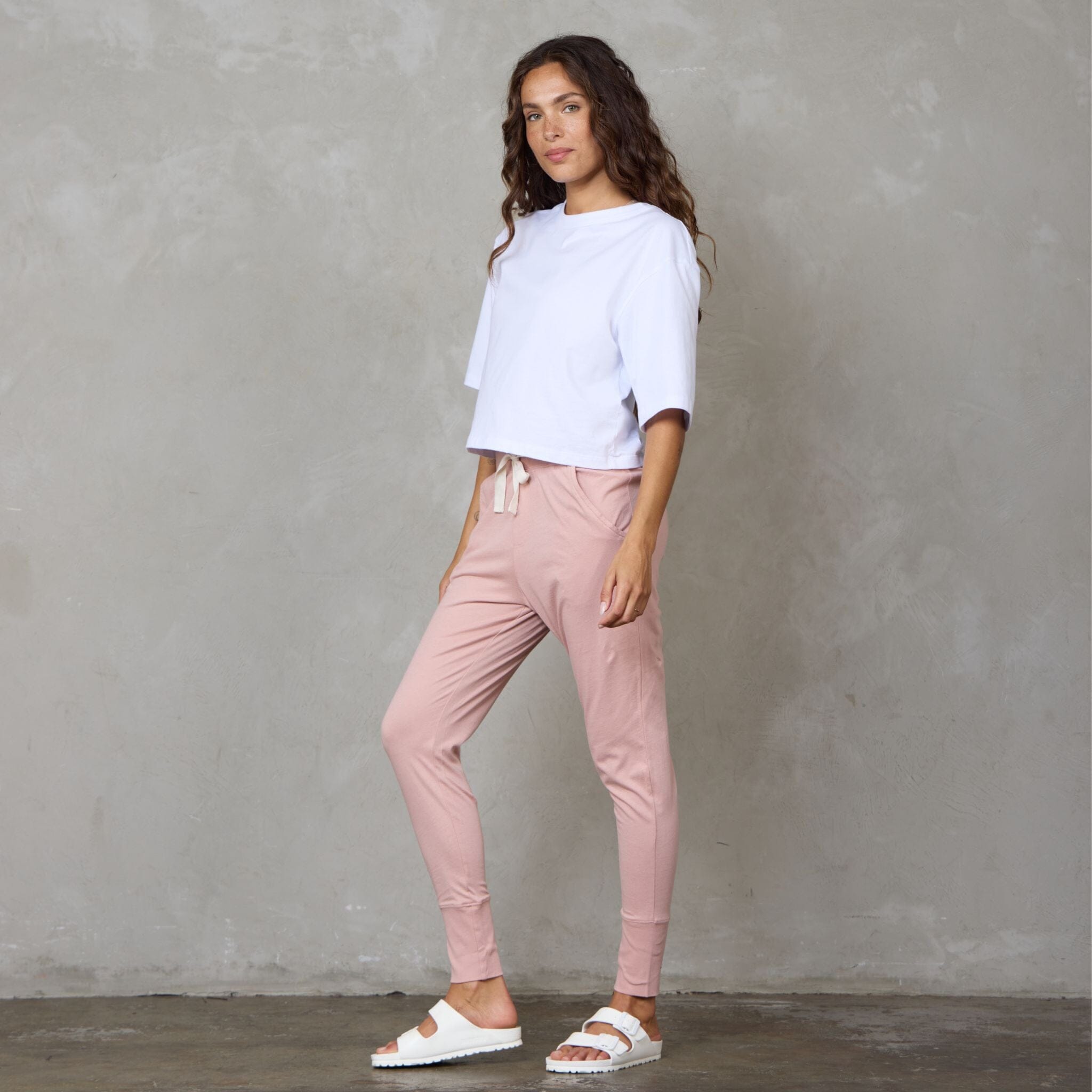 Lounge Pant Organic Cotton Dusty Pink pants Organic Crew