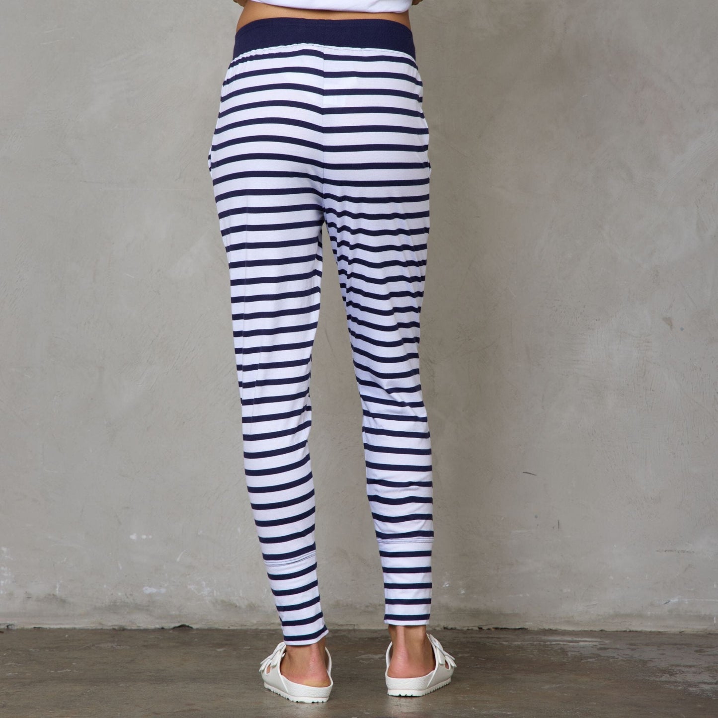 Lounge Pant Organic Cotton Navy & White Stripe pants Organic Crew