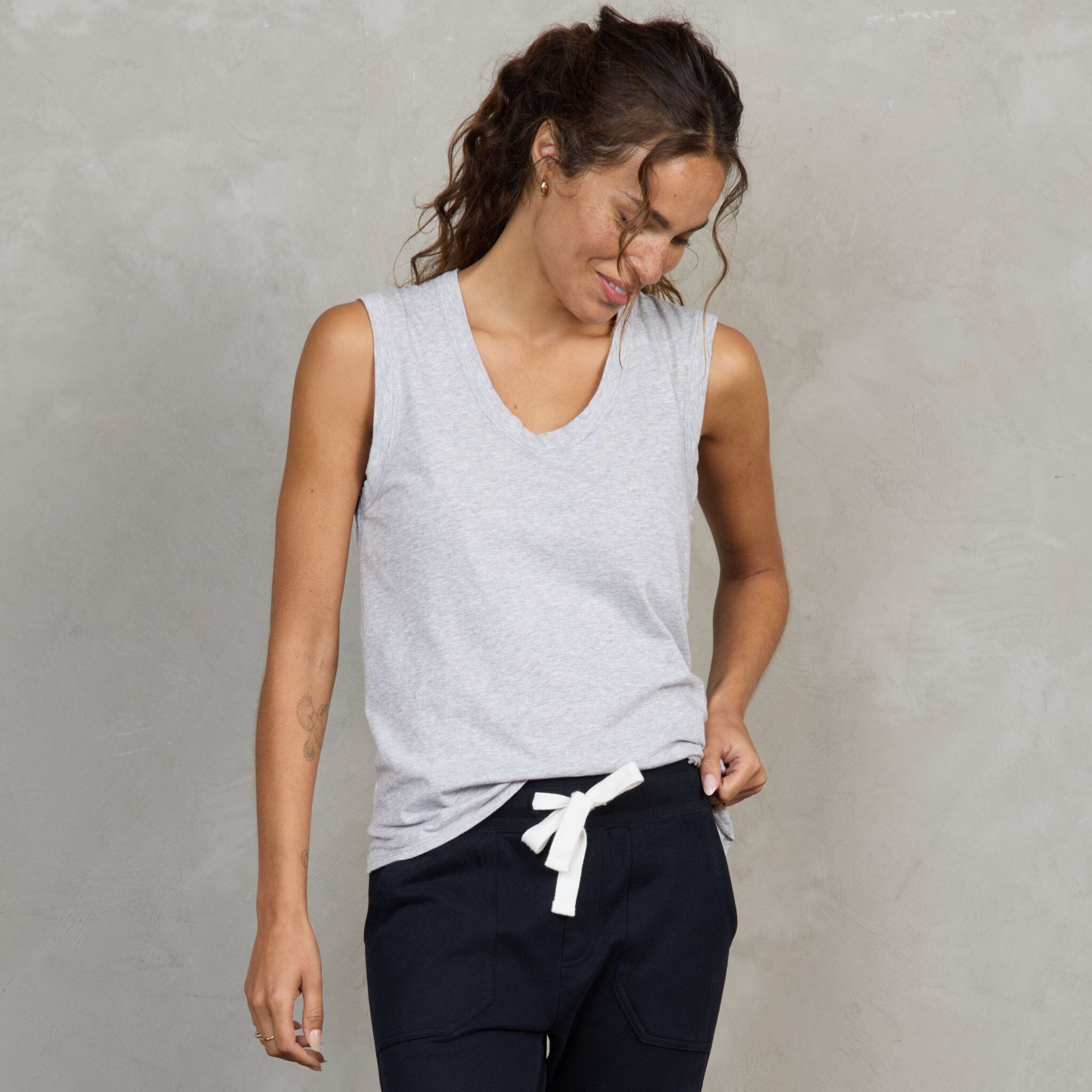 Perfecto Tank Grey Tank Organic Crew