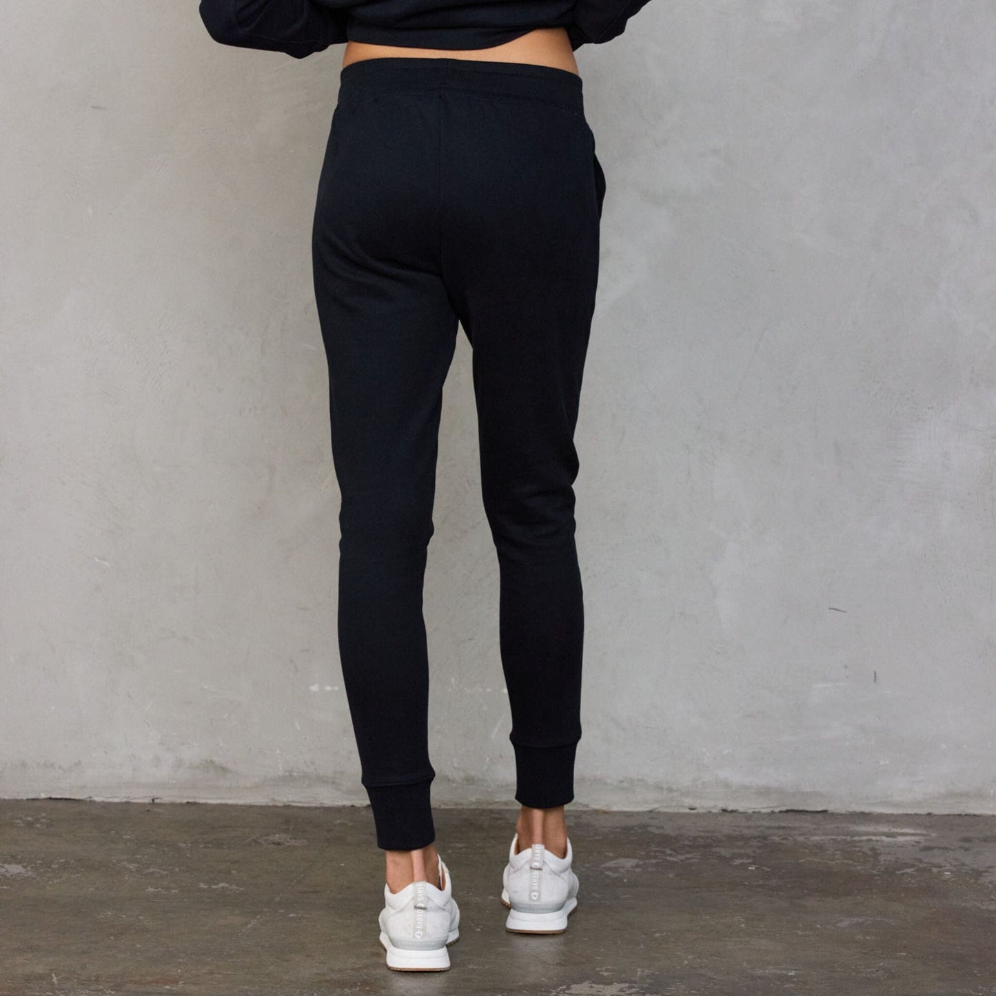 Chloe Lux Jogger Black pants Organic Crew