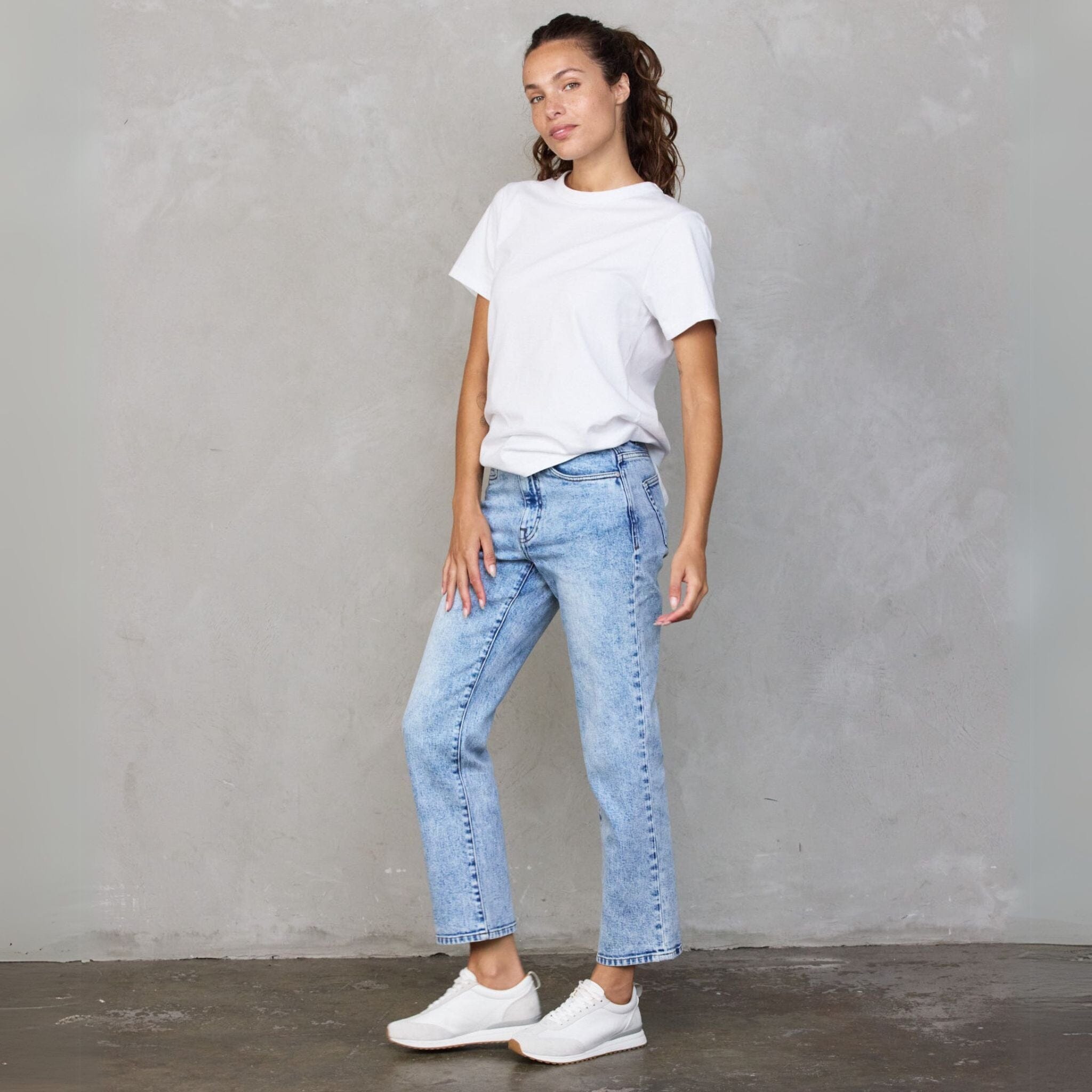 Snow Wash Teddy Jean pants Organic Crew