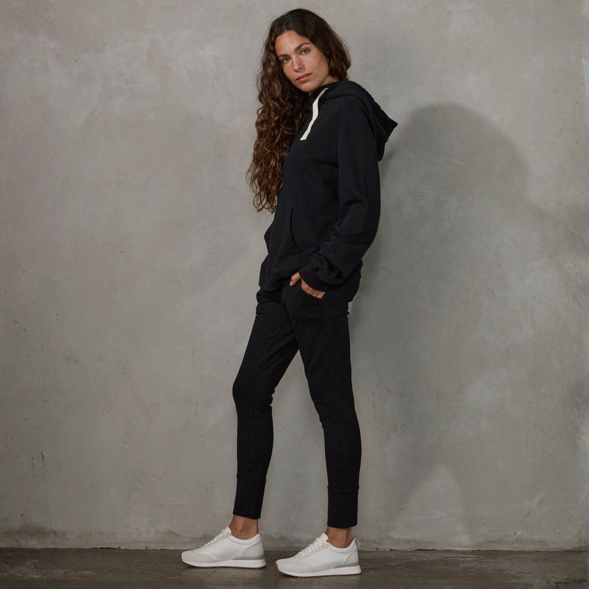 Crew Pant Organic Cotton Black (natural drawstring) pants Organic Crew