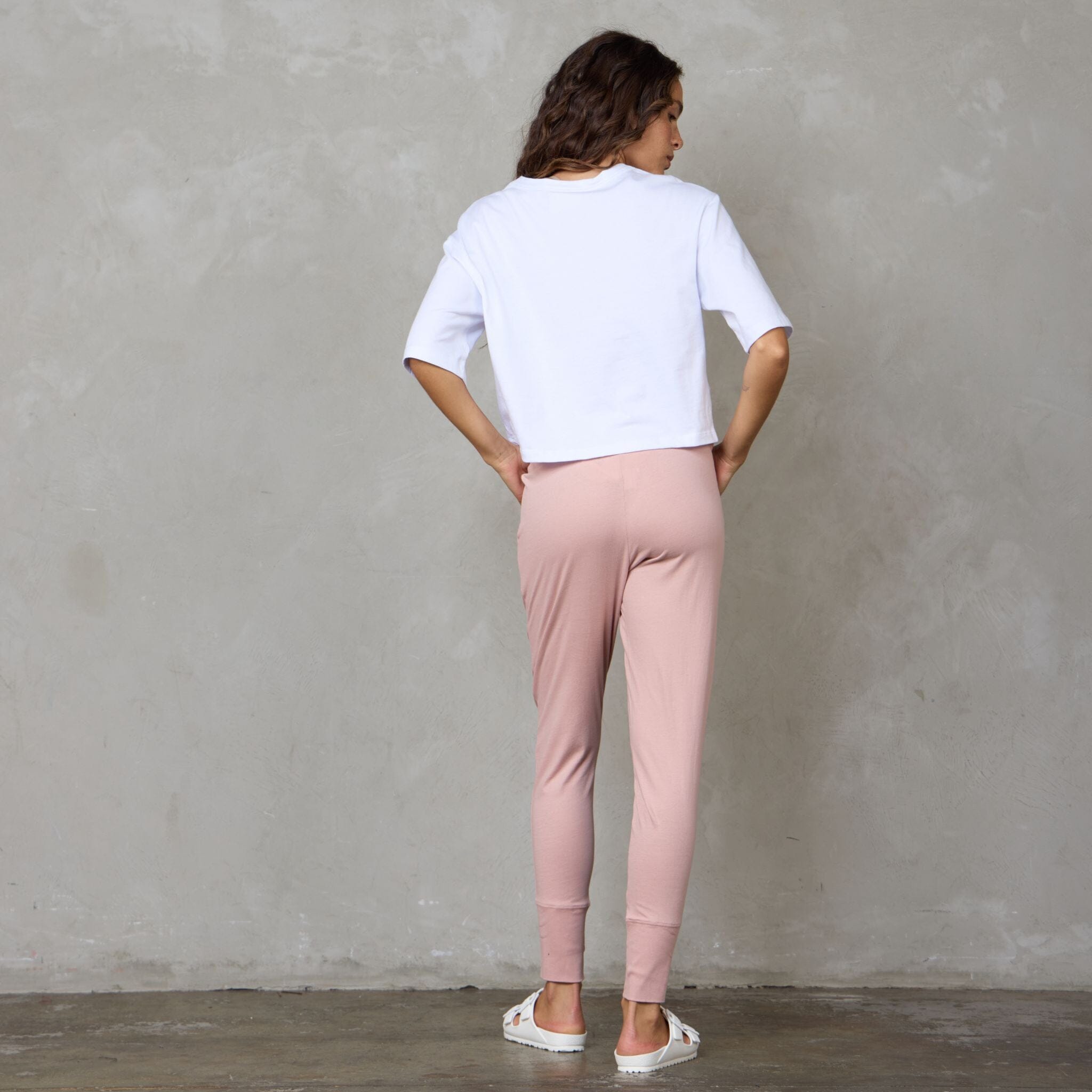 Lounge Pant Organic Cotton Dusty Pink pants Organic Crew