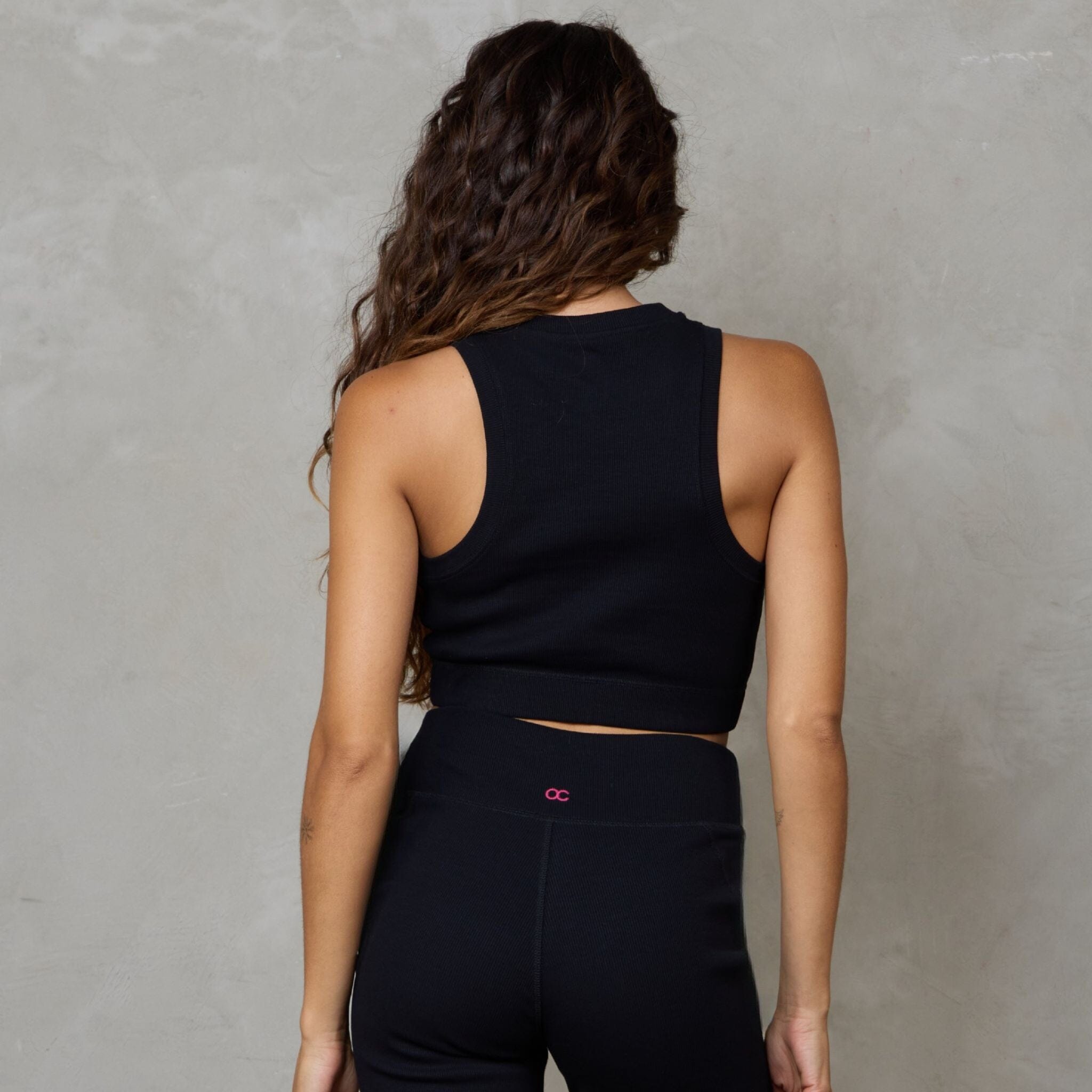 Gaia Organic Cotton Ribbed High Rise Leggings Black Pants Organic Crew