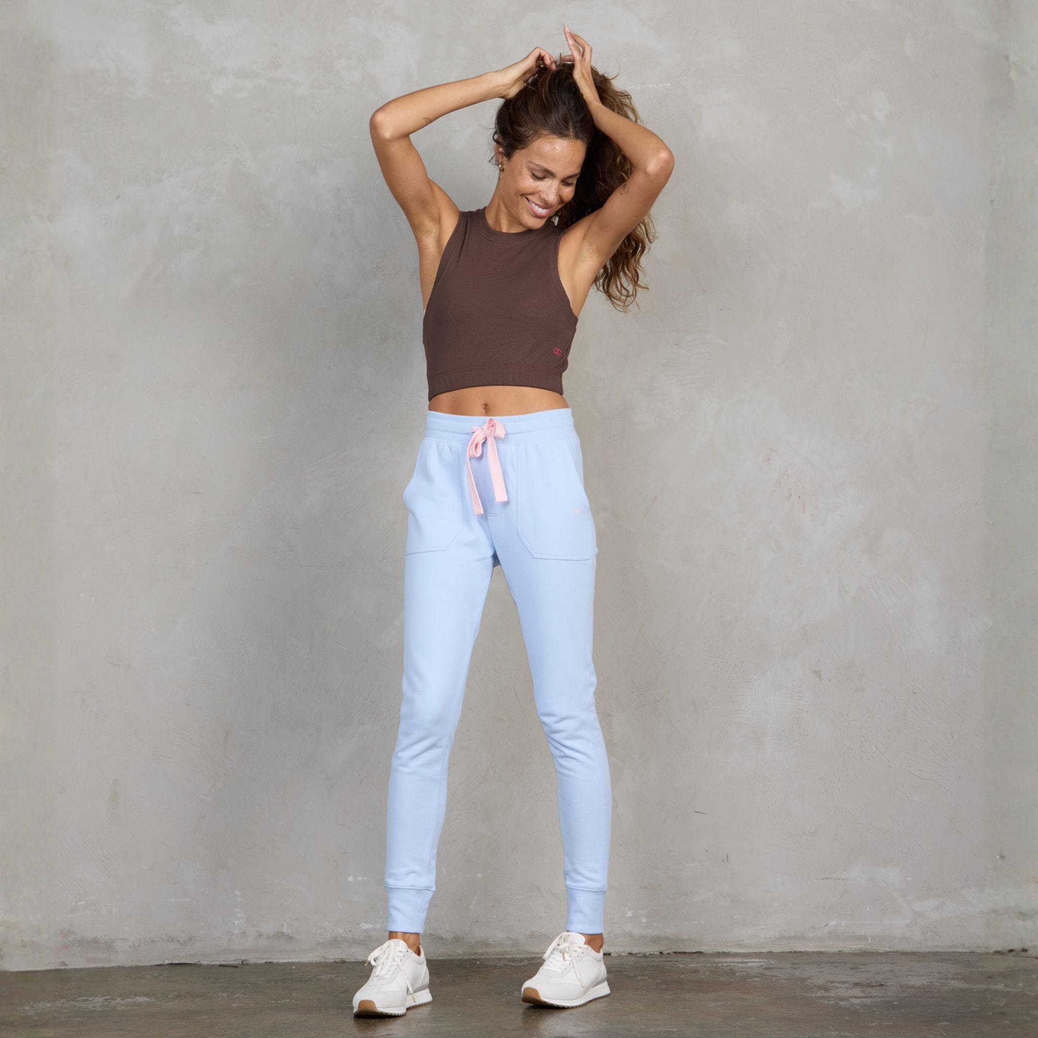 Gaia Organic Cotton Ribbed Racerback Yoga Crop Top Bra Support Chocolate Tank Organic Crew