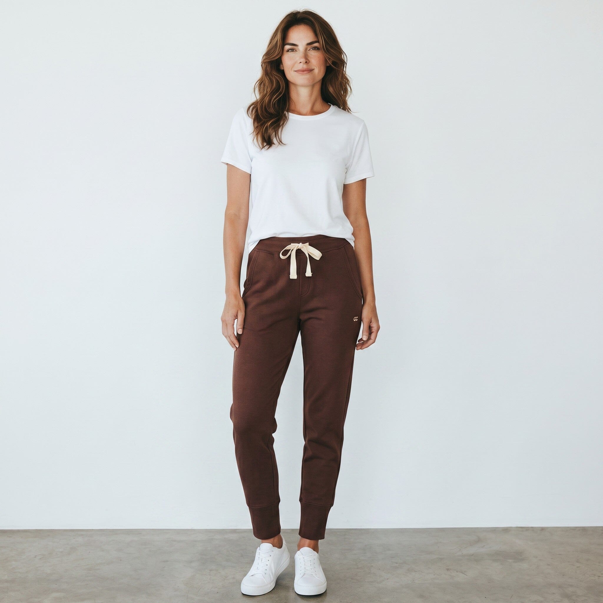 Fleece Organic Cotton Crew Pant Chocolate pants Organic Crew