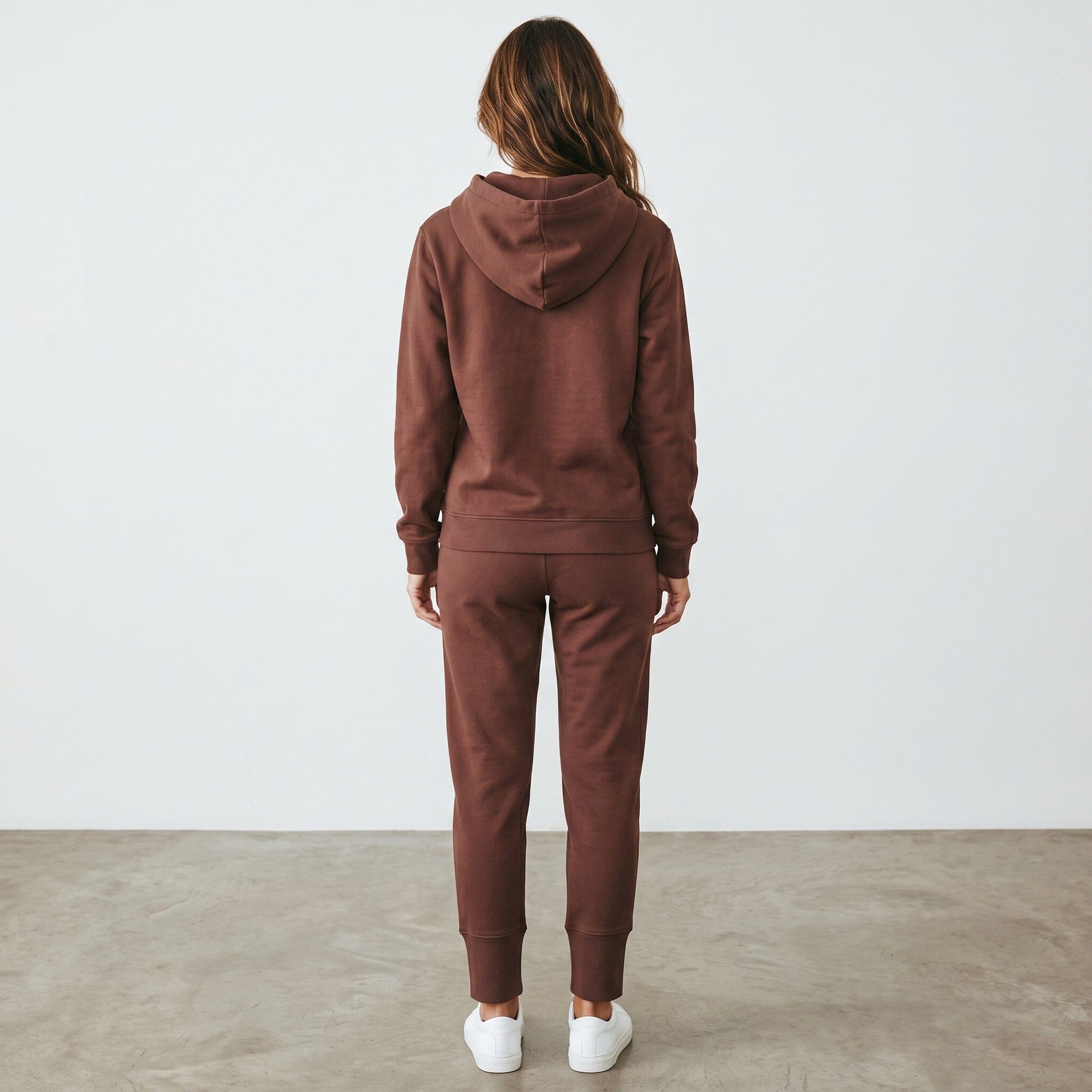 Fleece Slouchy Organic Cotton Hoodie Chocolate Sweater Organic Crew
