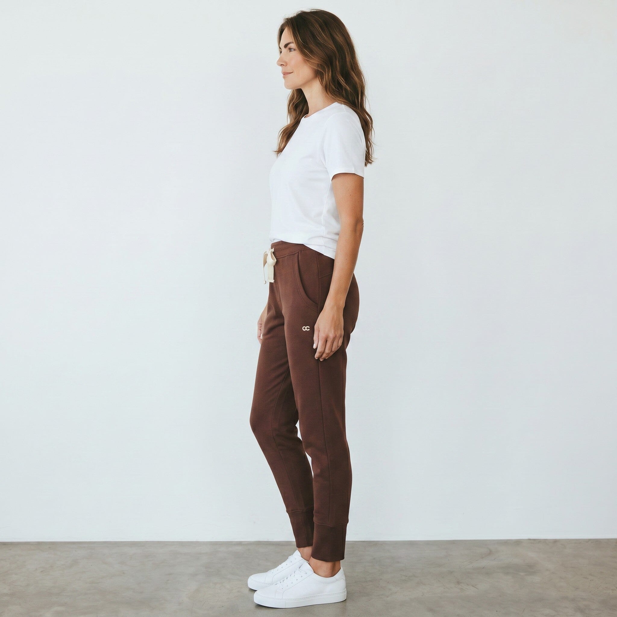 Fleece Organic Cotton Crew Pant Chocolate pants Organic Crew