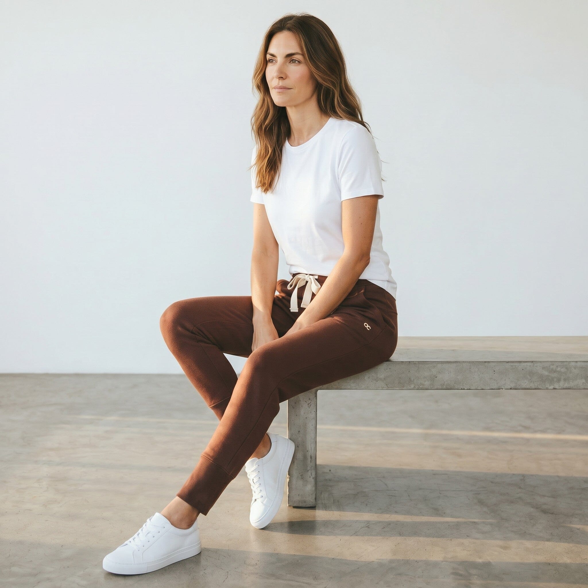 Fleece Organic Cotton Crew Pant Chocolate pants Organic Crew