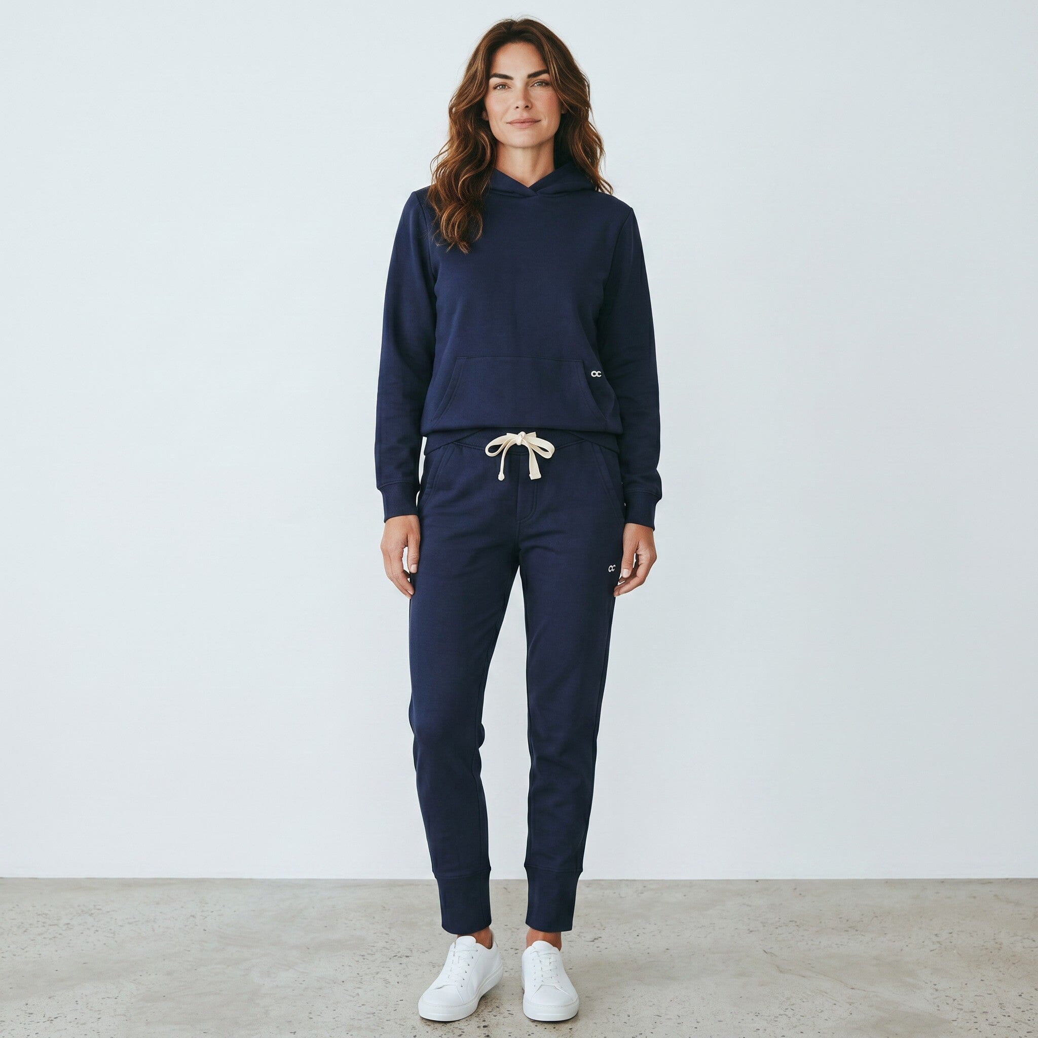Fleece Organic Cotton Crew Pant Navy pants Organic Crew