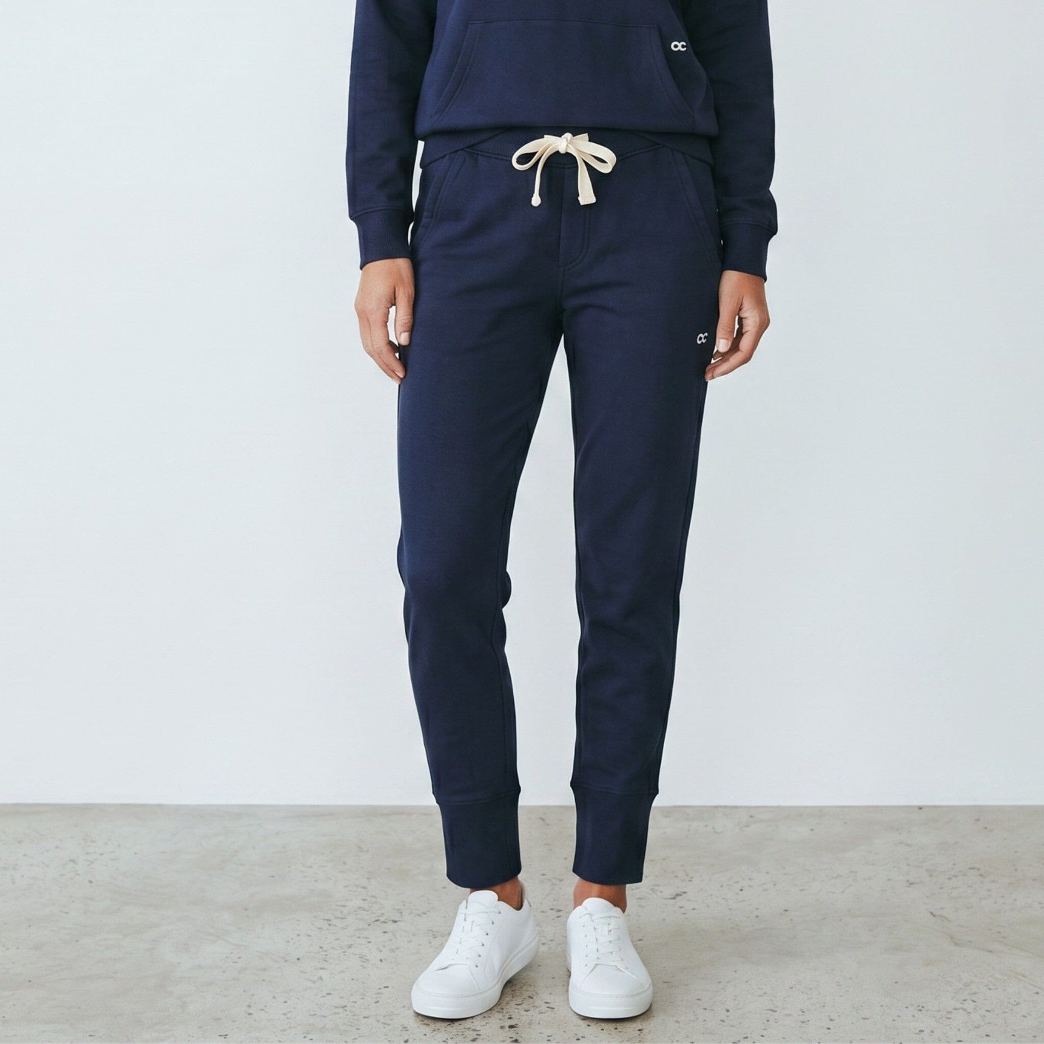 Fleece Organic Cotton Crew Pant Navy pants Organic Crew